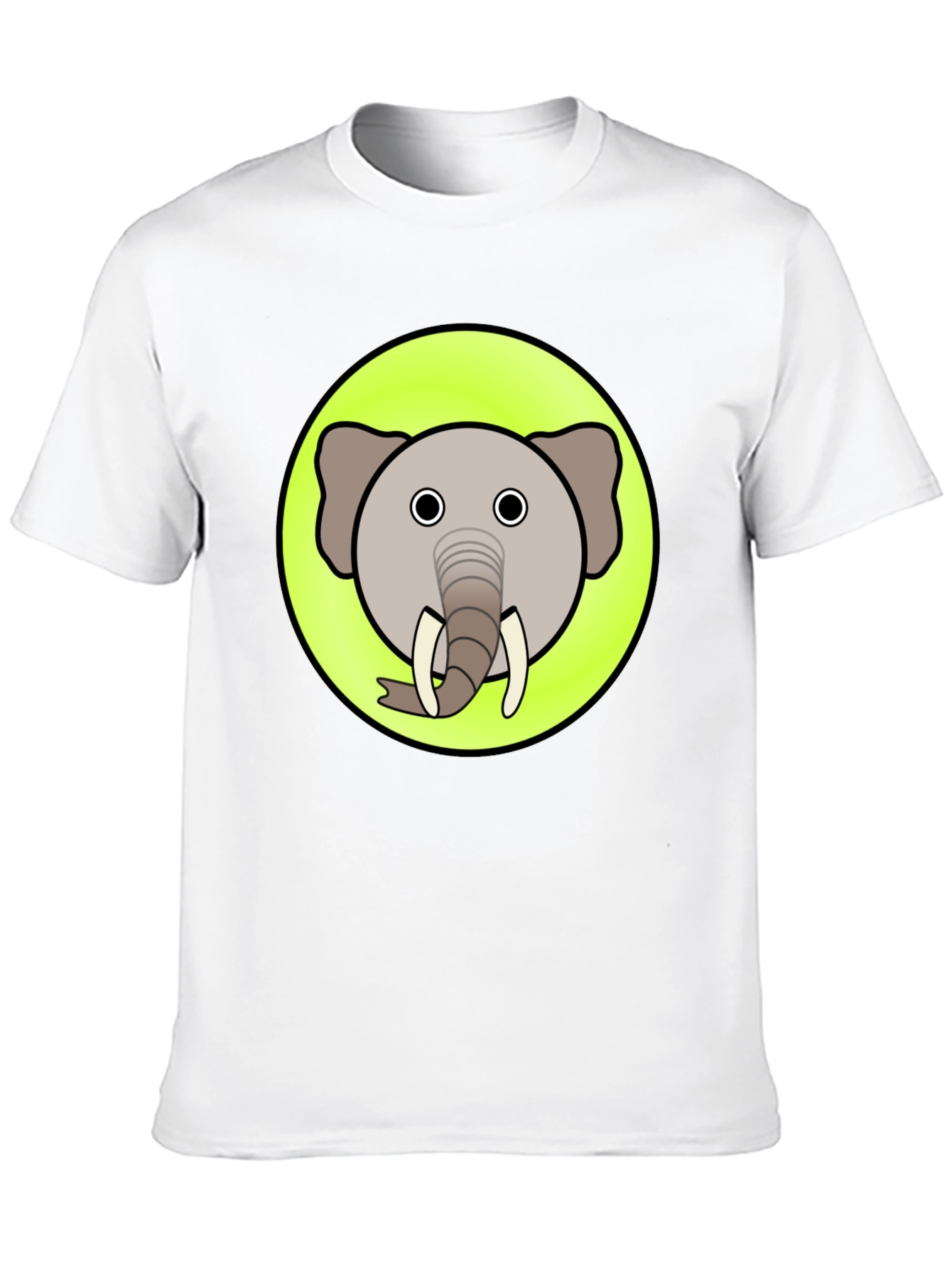 Cartoon Elephant Graphic T-Shirt