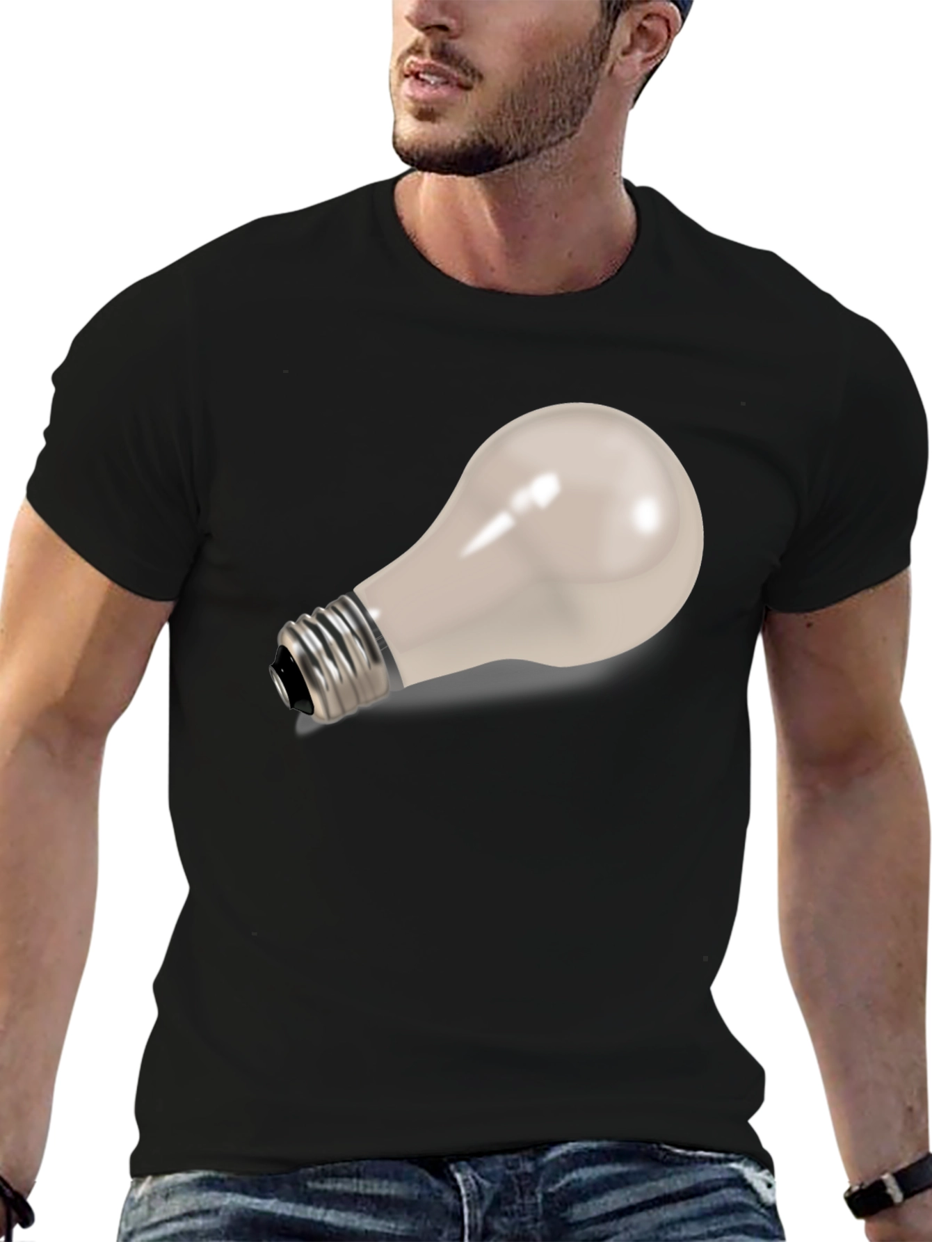 Idea Bulb Graphic Tee - Soft Cotton Blend