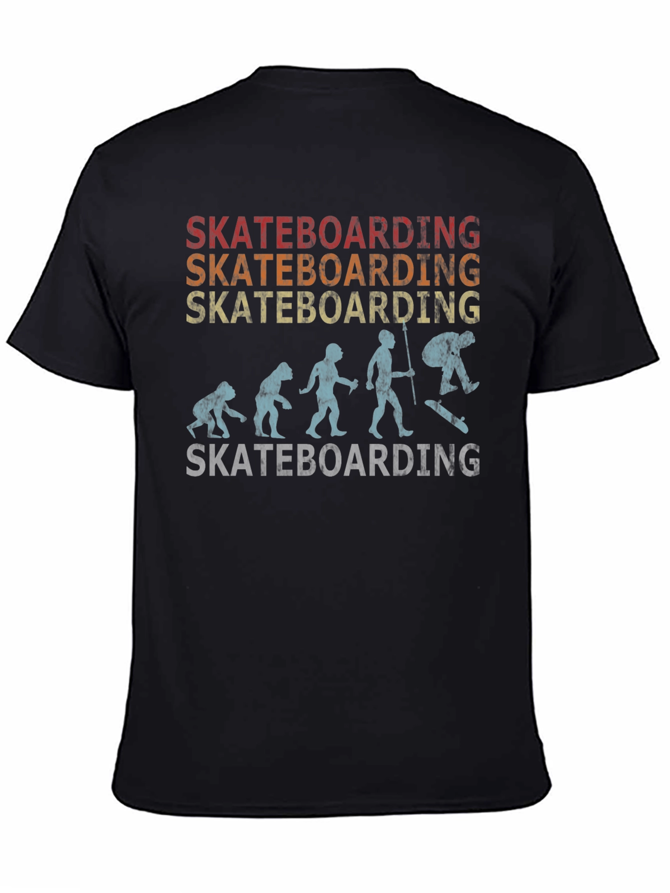 Skateboarding Evolution Graphic Tee - Black