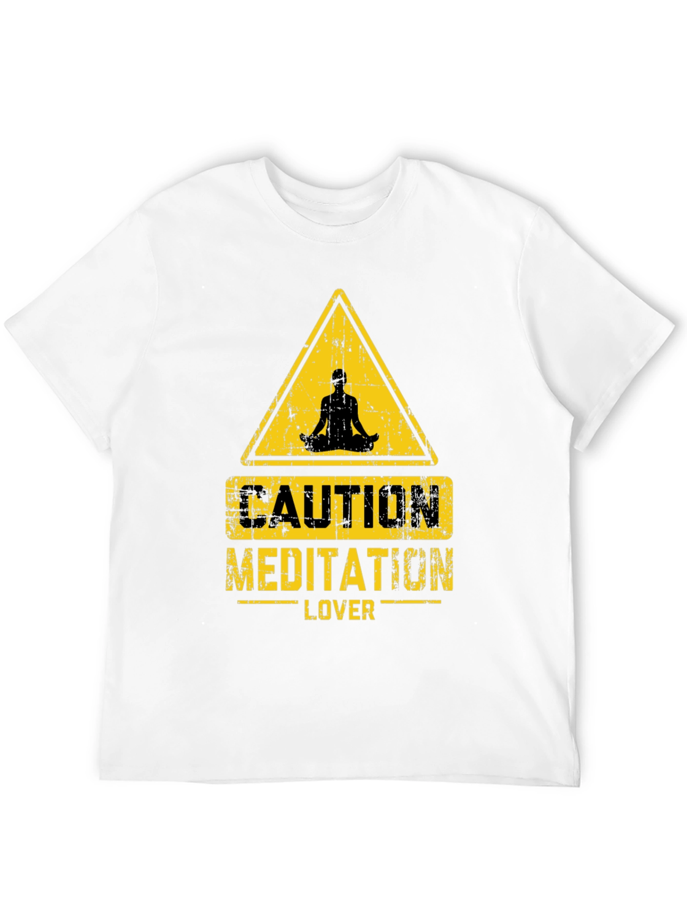 Caution Meditation Lover Black T-Shirt
