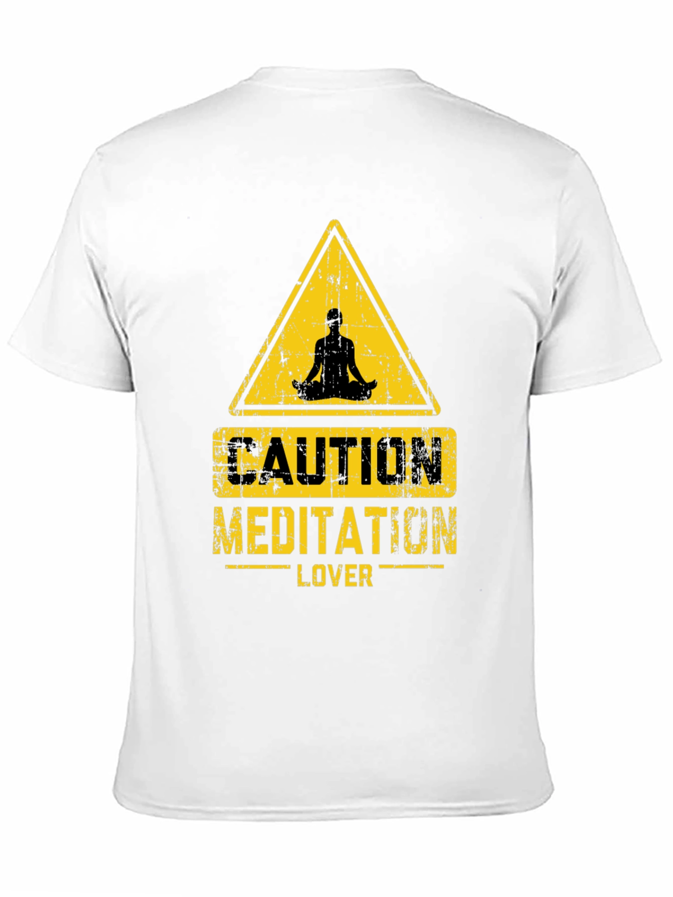 Caution Meditation Lover Black T-Shirt