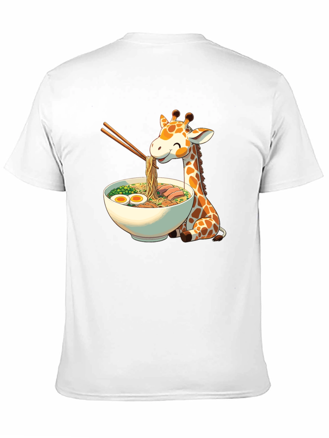 Giraffe Ramen Black T-Shirt - Unique Graphic Tee