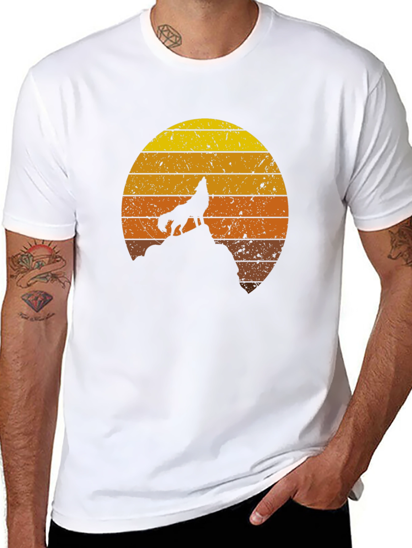 Wolf Sunset Graphic Tee - Unisex