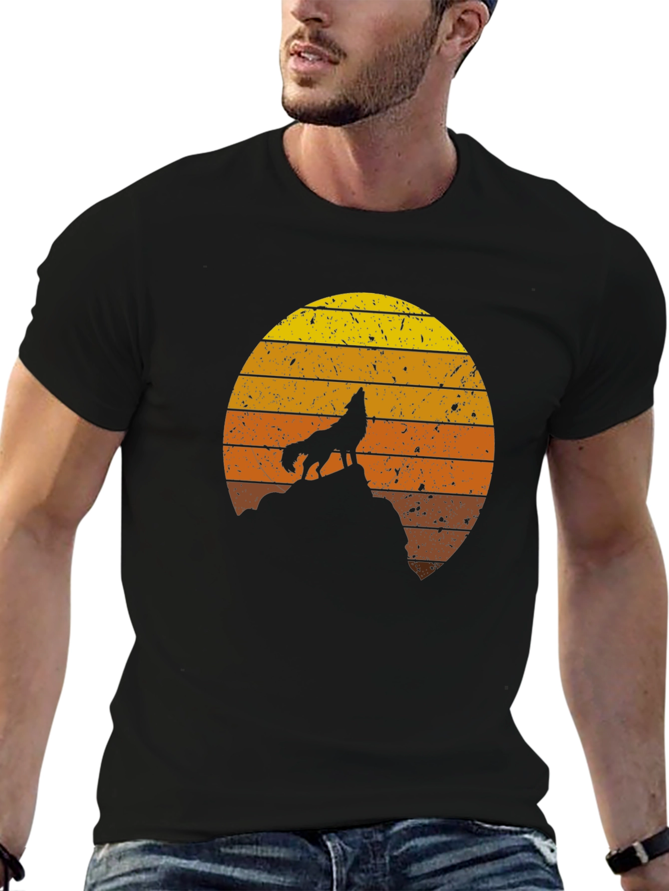 Wolf Sunset Graphic Tee - Unisex