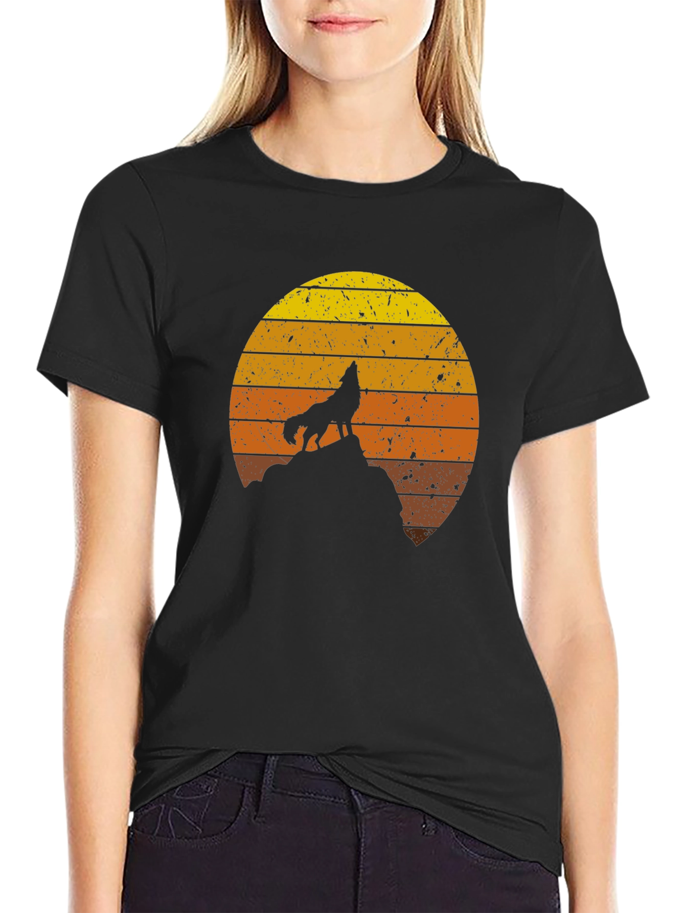 Wolf Sunset Graphic Tee - Unisex