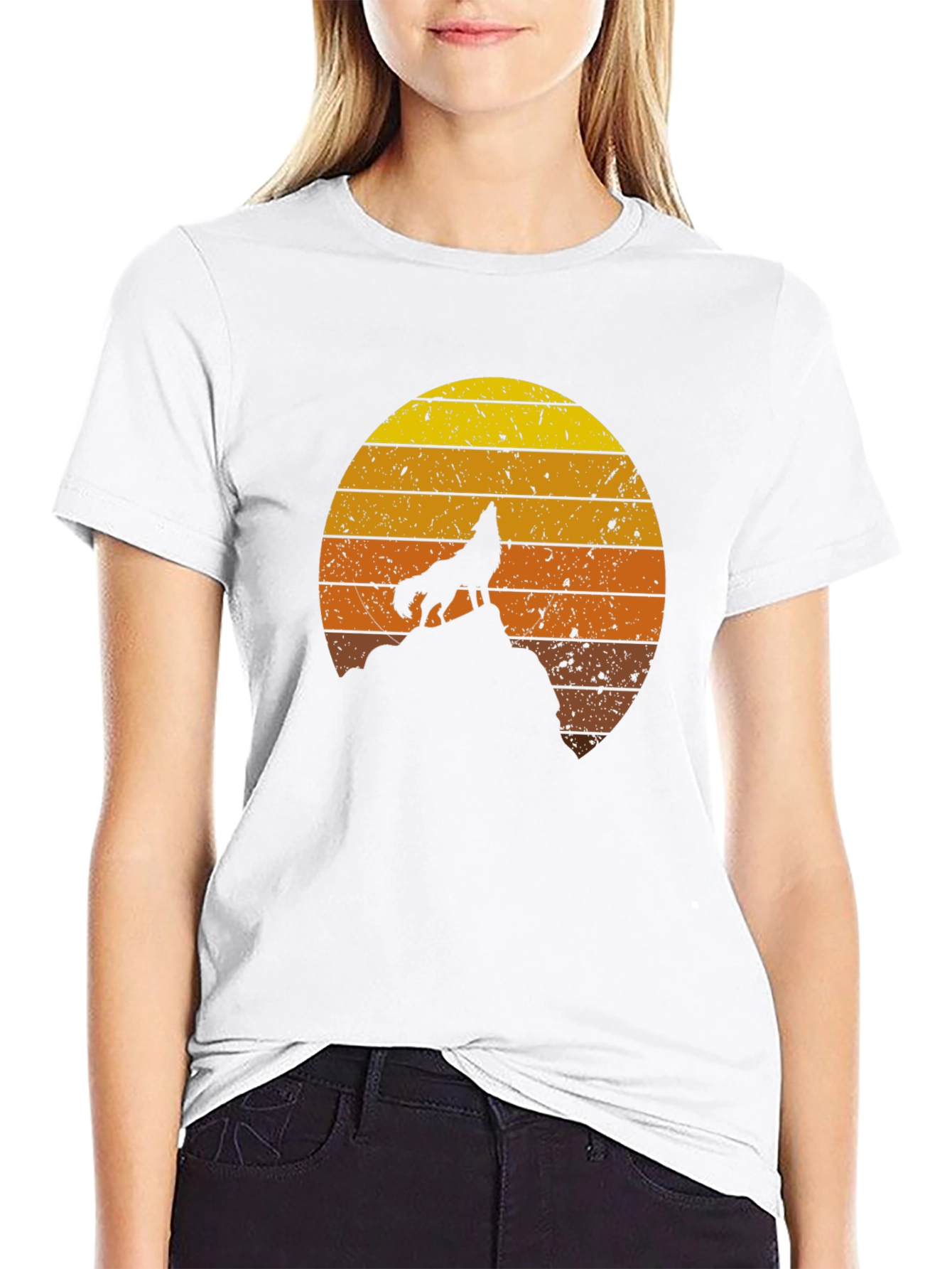 Wolf Sunset Graphic Tee - Unisex