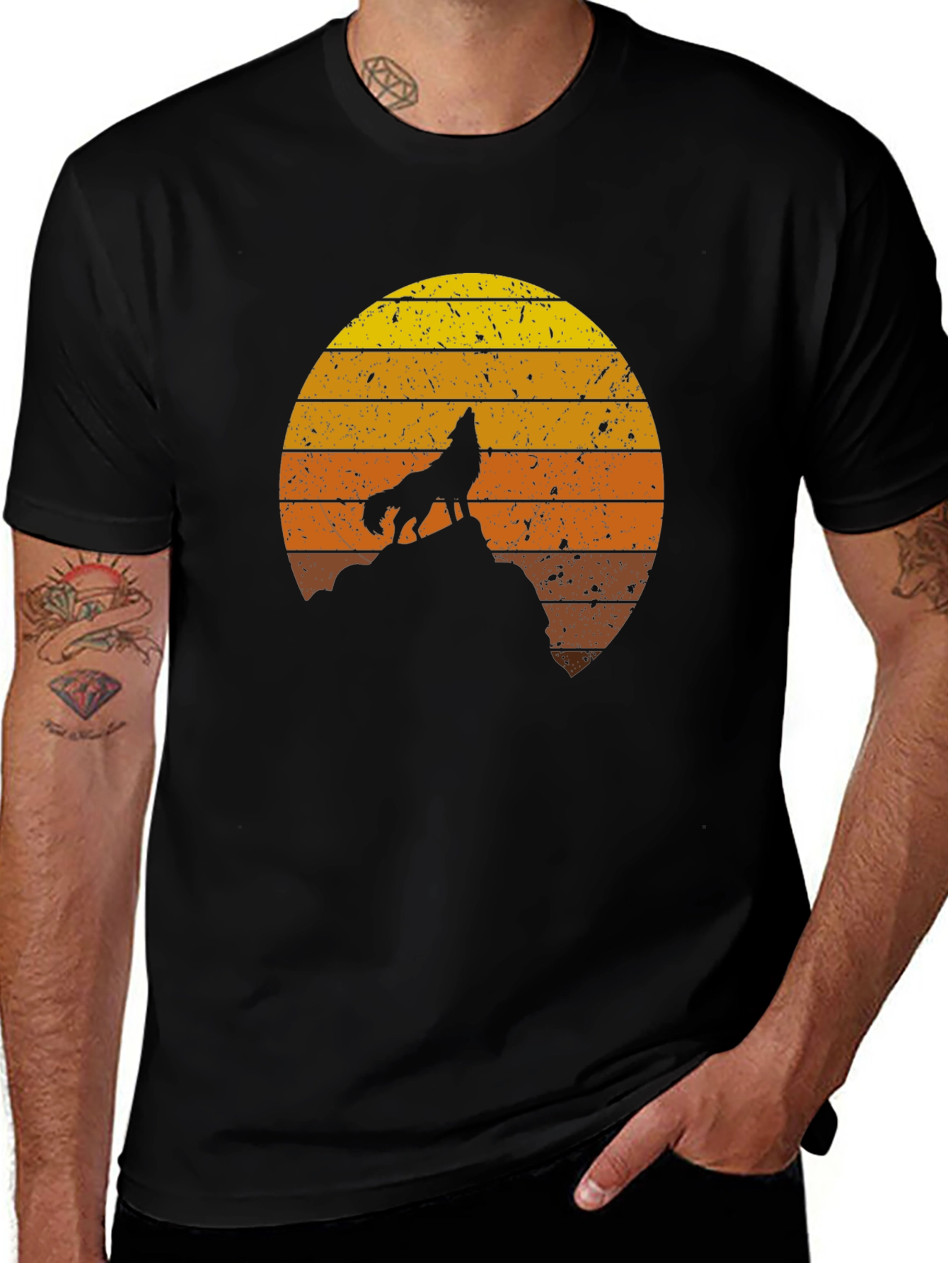 Wolf Sunset Graphic Tee - Unisex