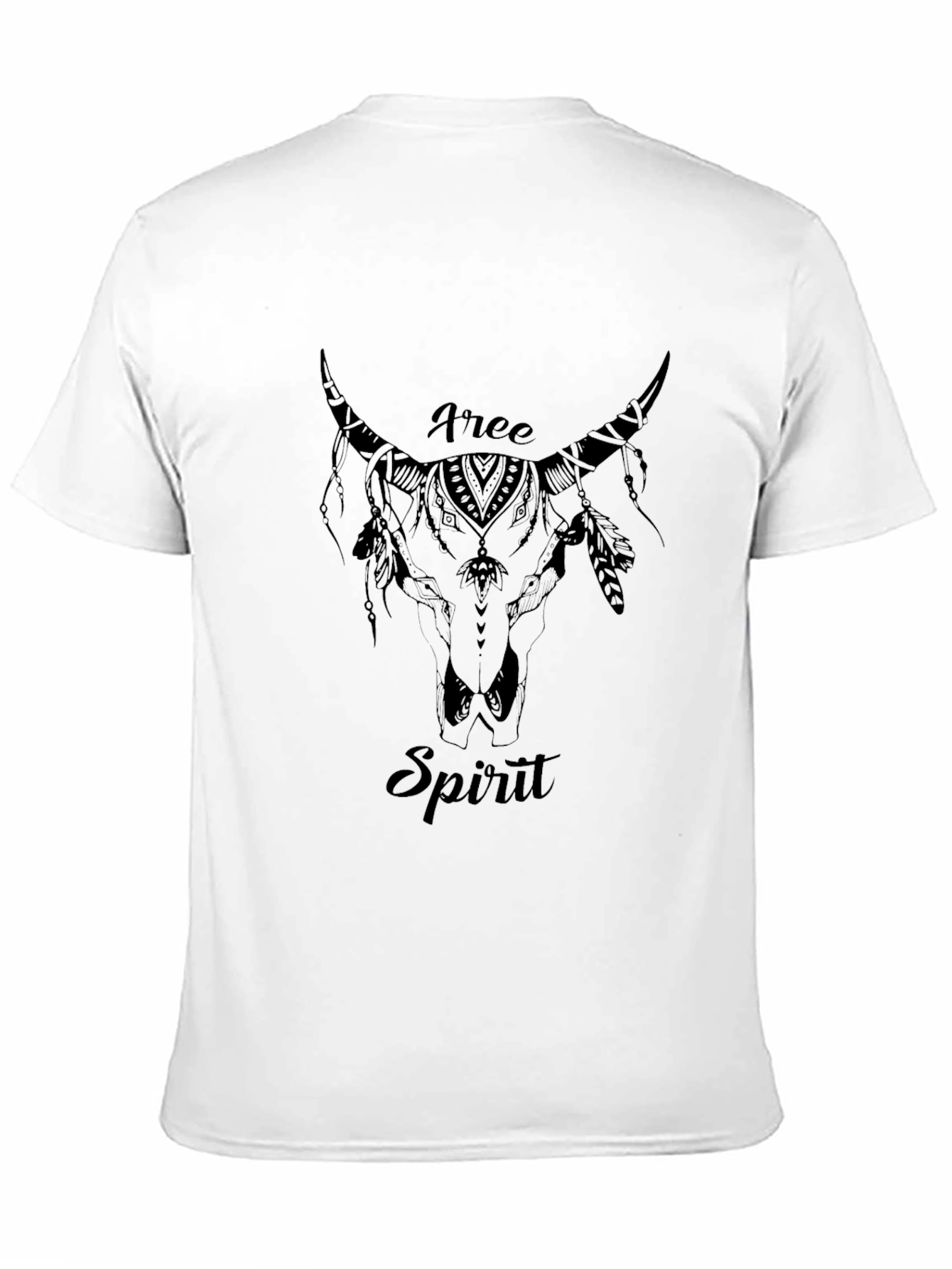Free Spirit Bull Skull Graphic Tee