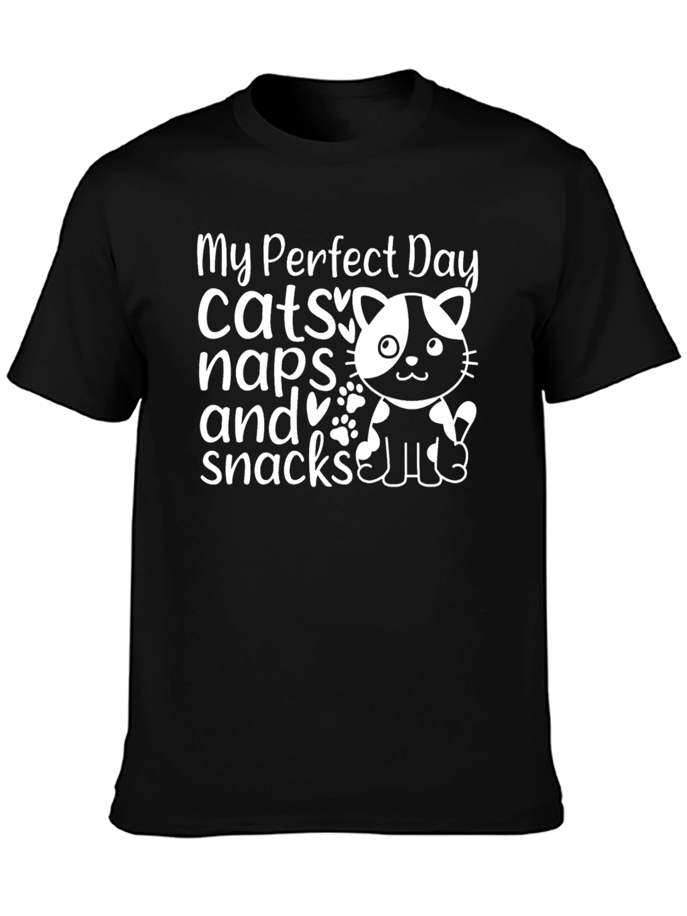 My Perfect Day Cats Naps & Snacks T-Shirt