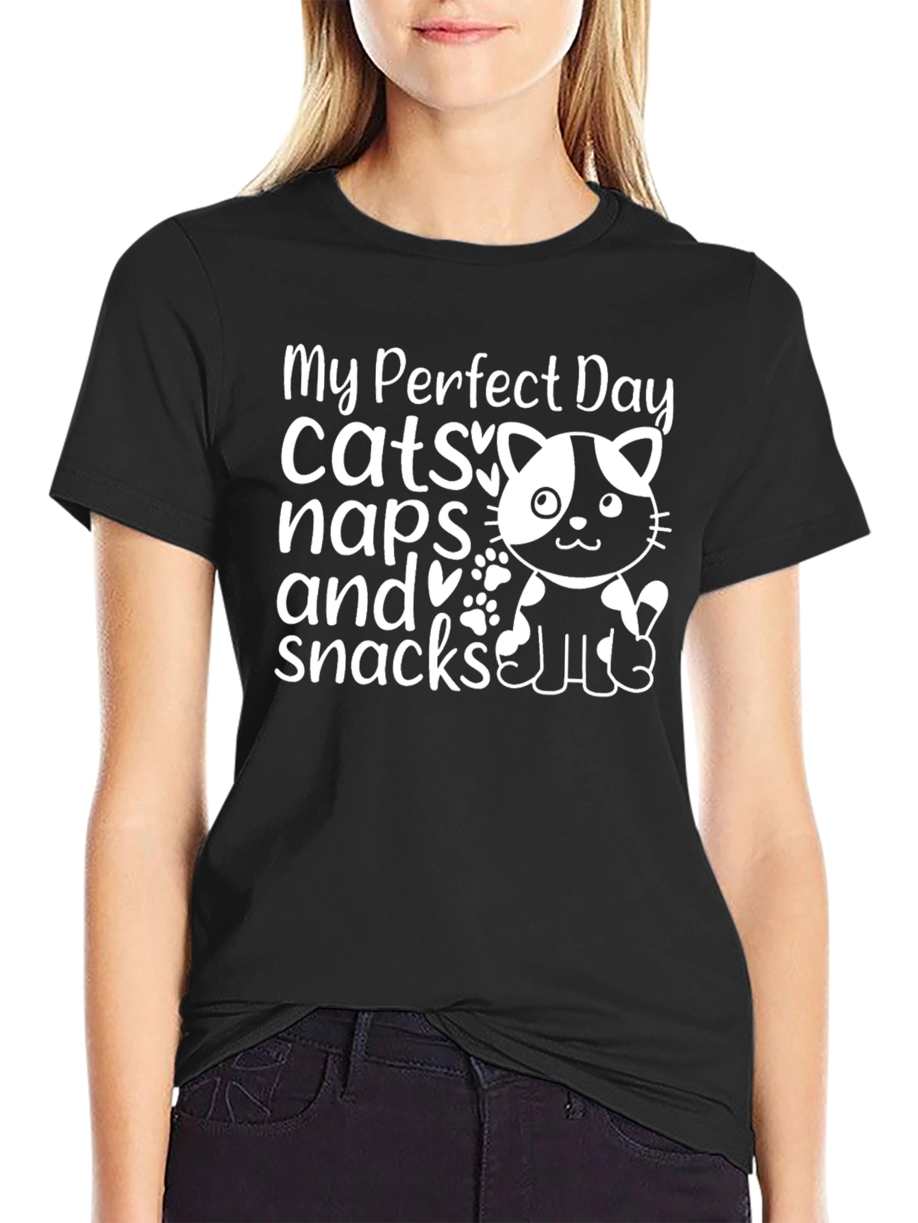 My Perfect Day Cats Naps & Snacks T-Shirt