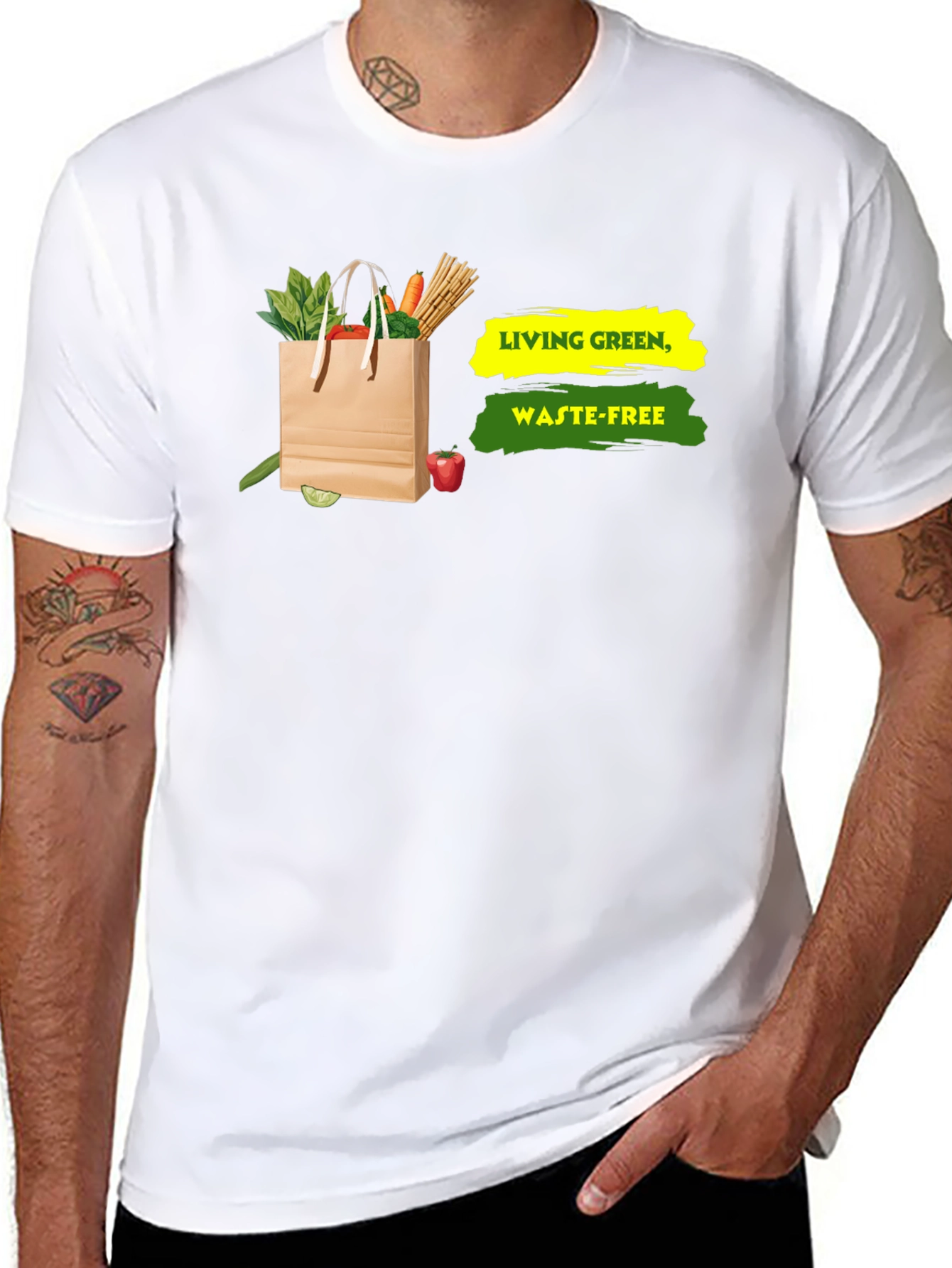 Eco-Friendly Living Green Waste-Free Graphic T-Shirt