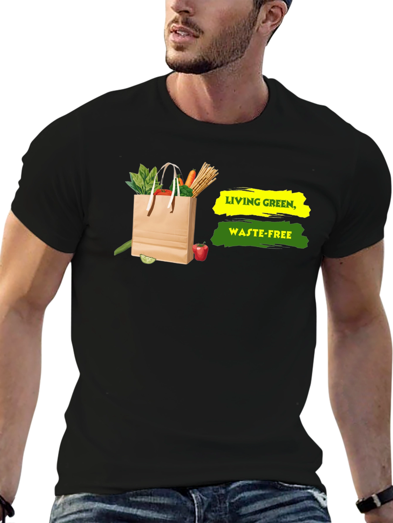 Eco-Friendly Living Green Waste-Free Graphic T-Shirt