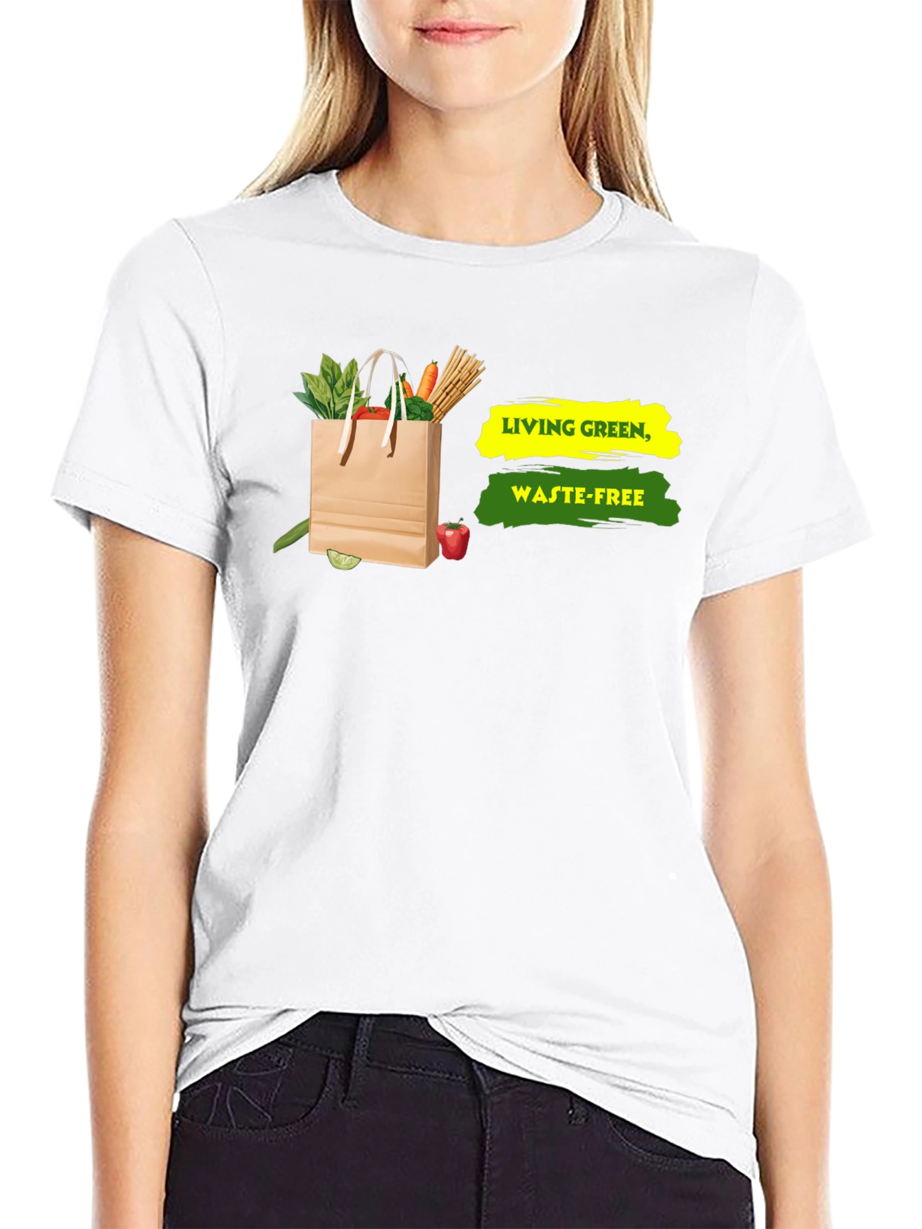 Eco-Friendly Living Green Waste-Free Graphic T-Shirt
