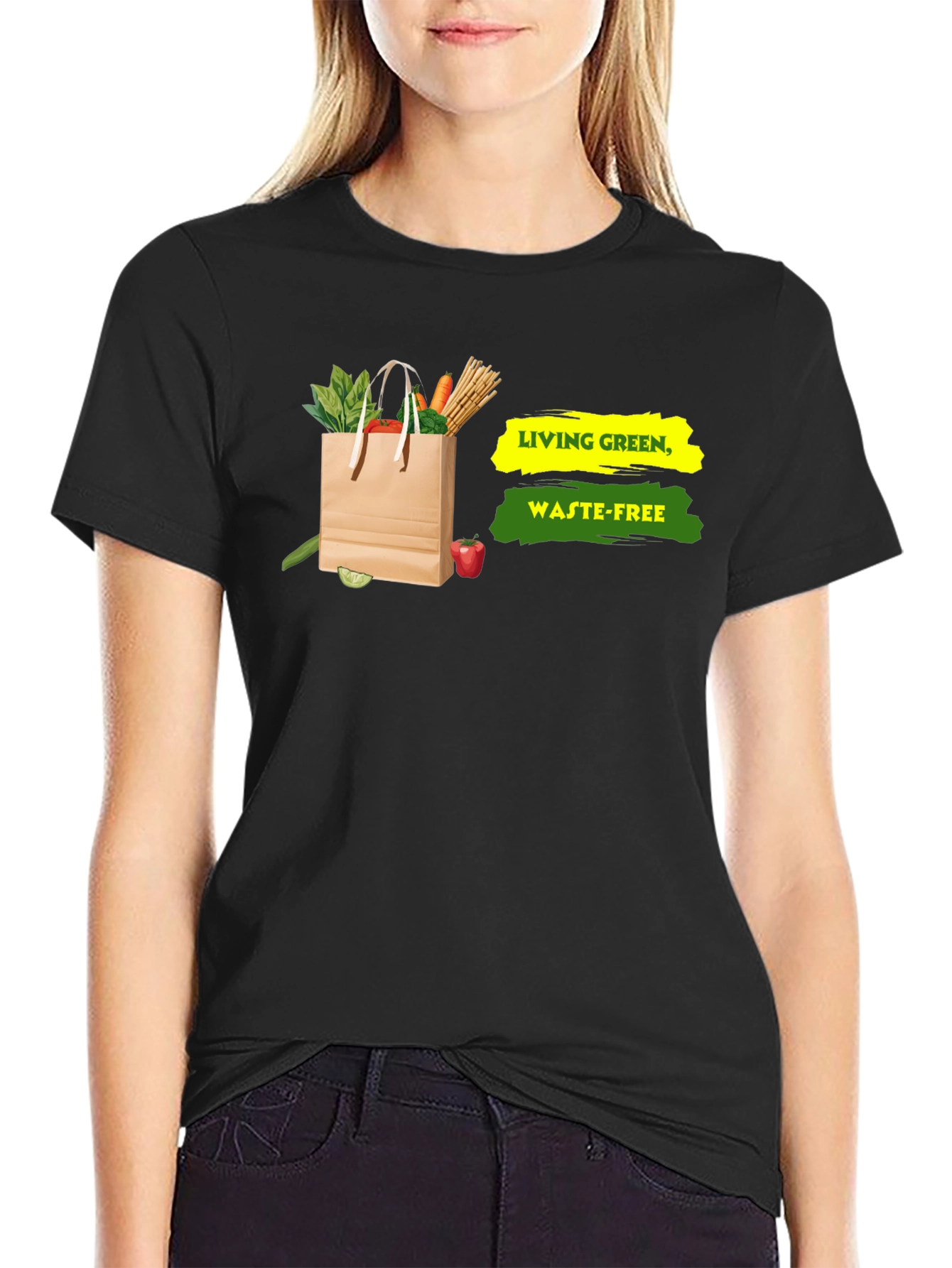 Eco-Friendly Living Green Waste-Free Graphic T-Shirt