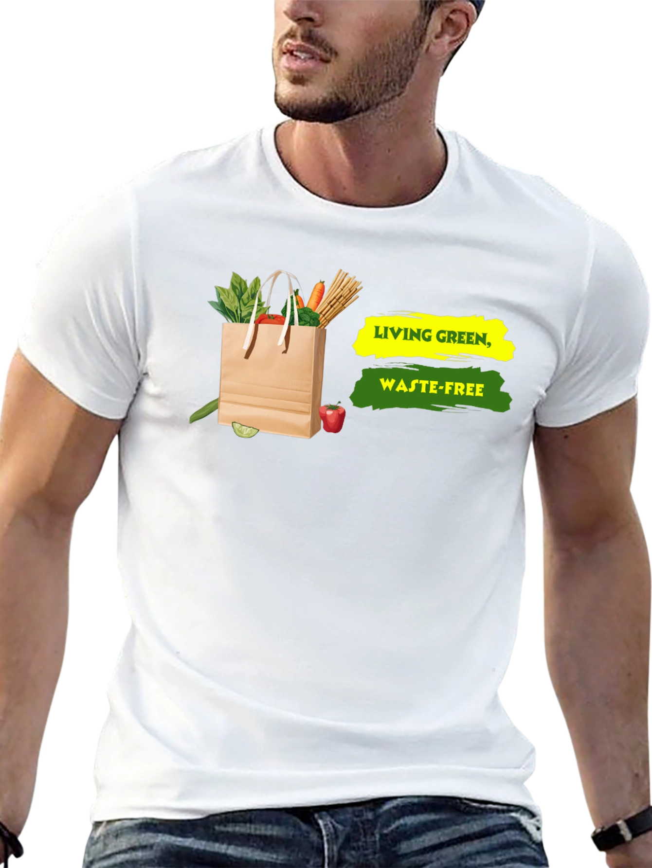 Eco-Friendly Living Green Waste-Free Graphic T-Shirt
