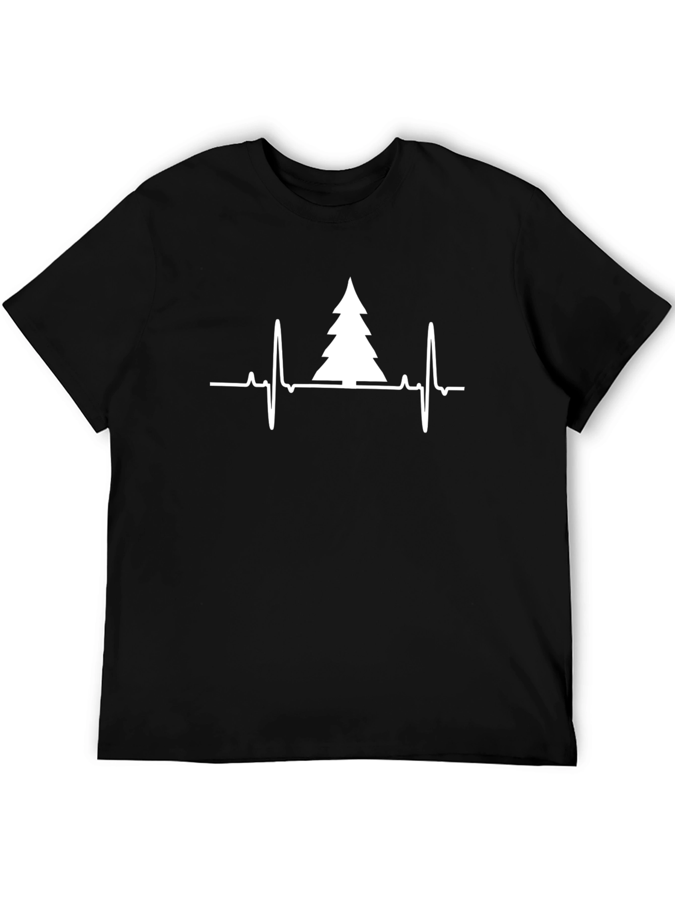Christmas Tree Heartbeat T-Shirt - Holiday ECG Tee