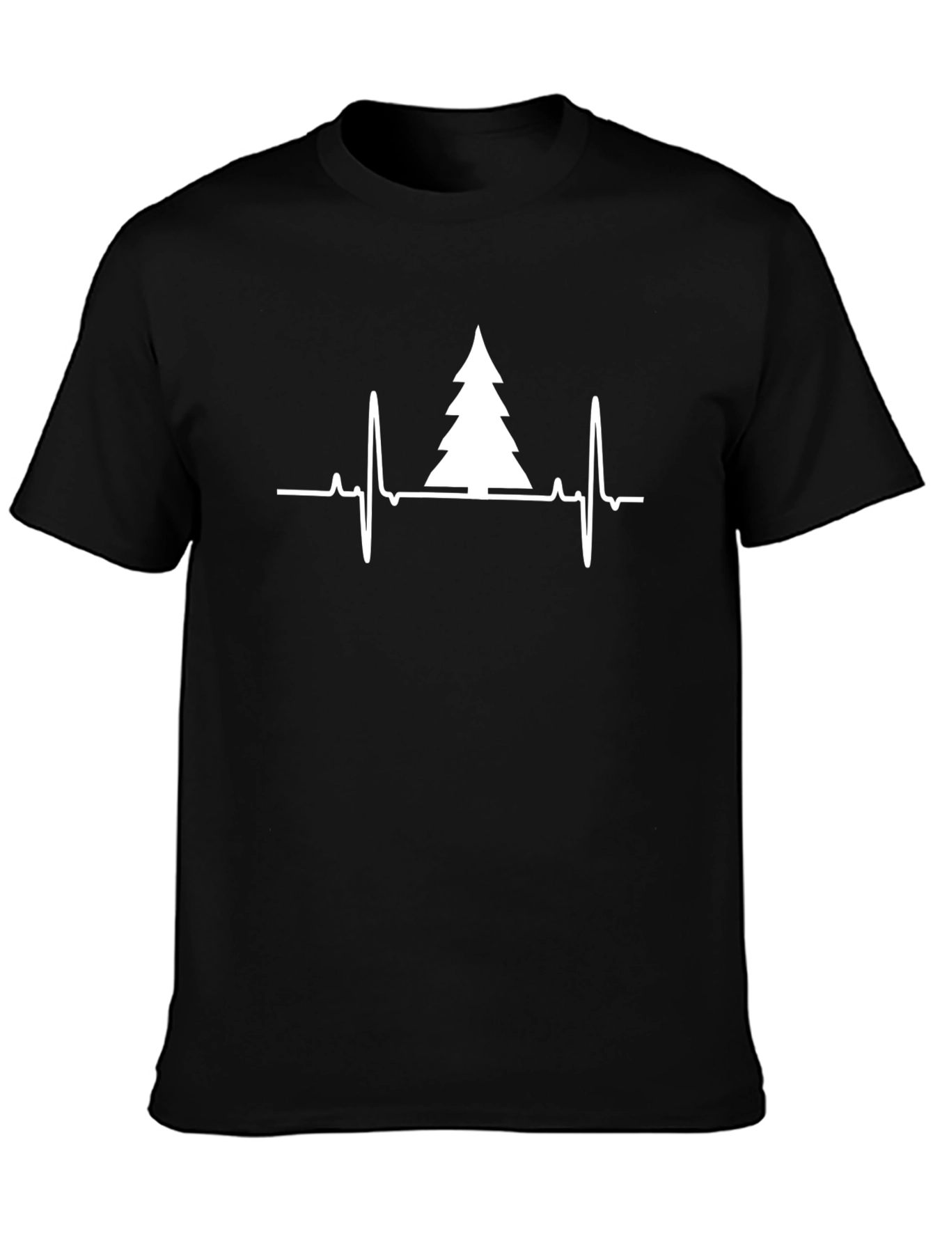 Christmas Tree Heartbeat T-Shirt - Holiday ECG Tee