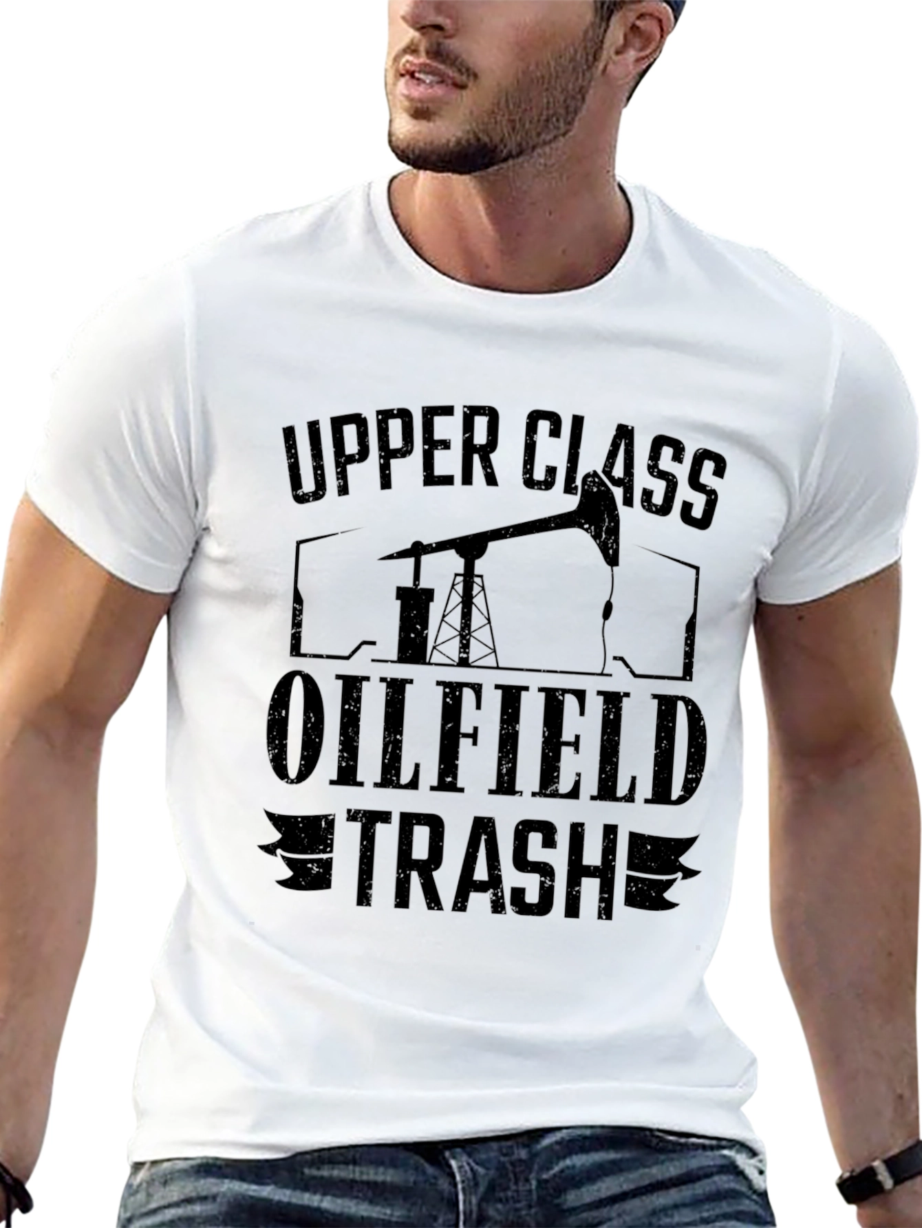 Upper Class Oilfield Trash Black Graphic T-Shirt