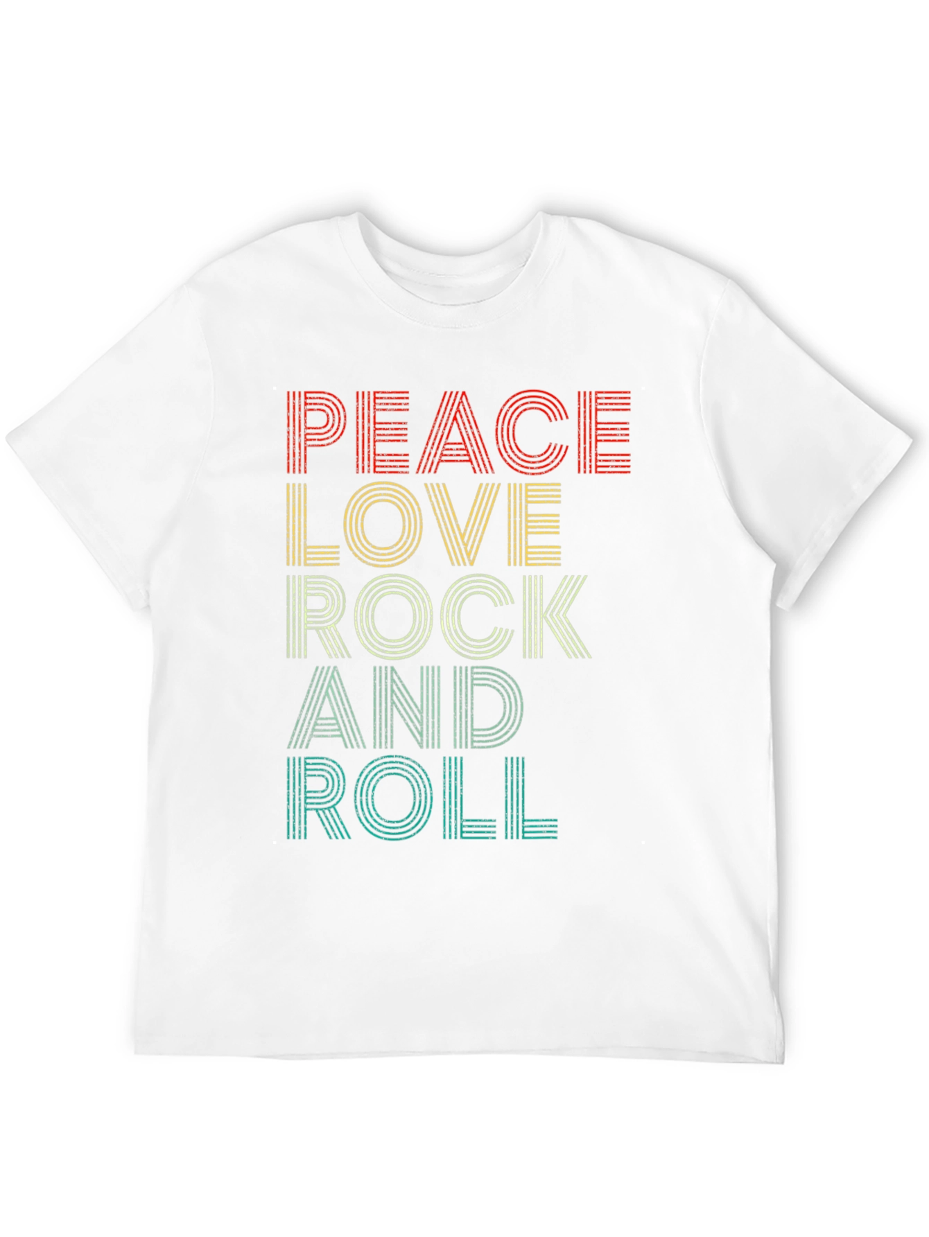 Peace Love Rock and Roll Graphic T-Shirt