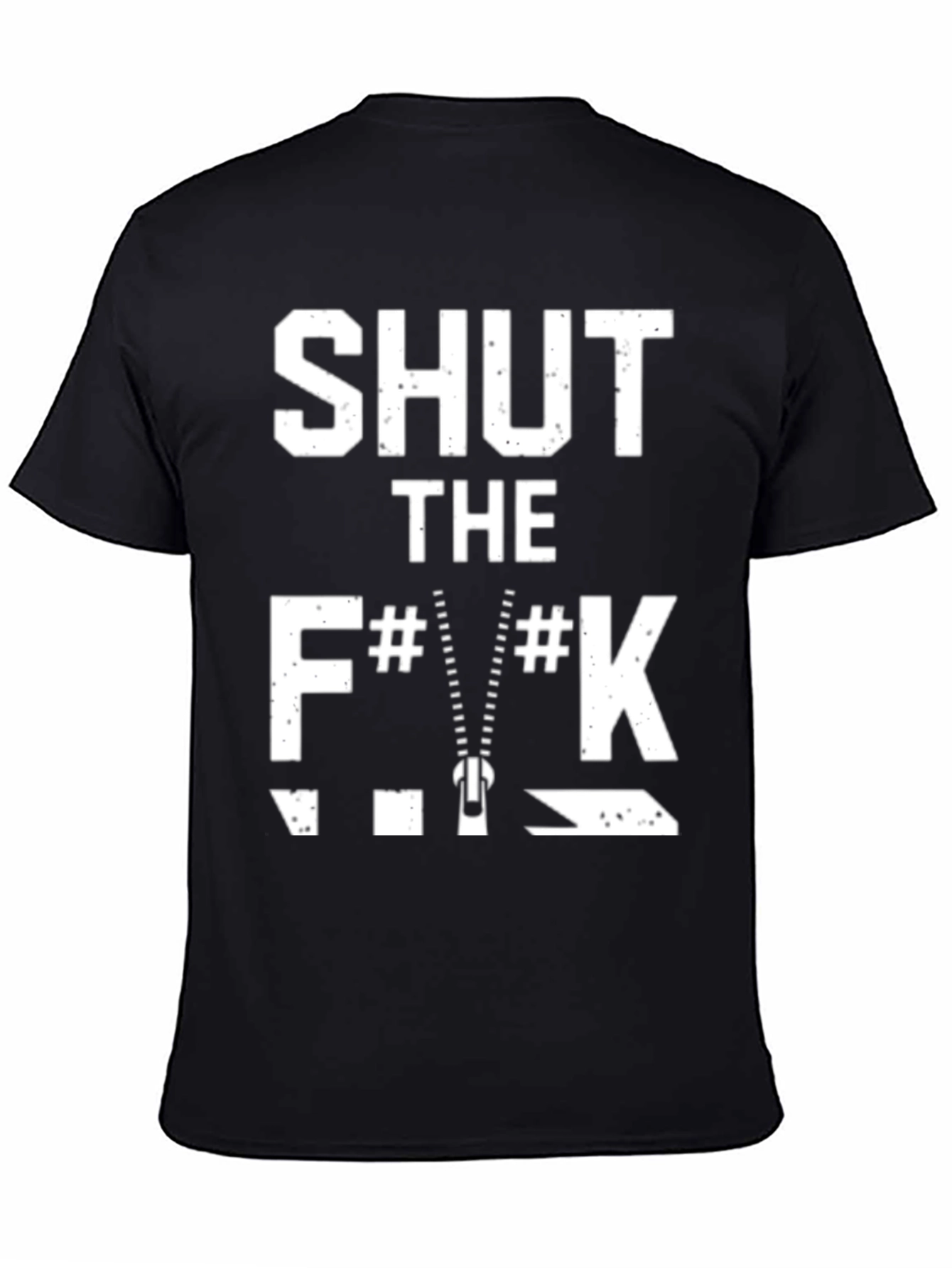 Shut The F**K Zipper Black T-Shirt
