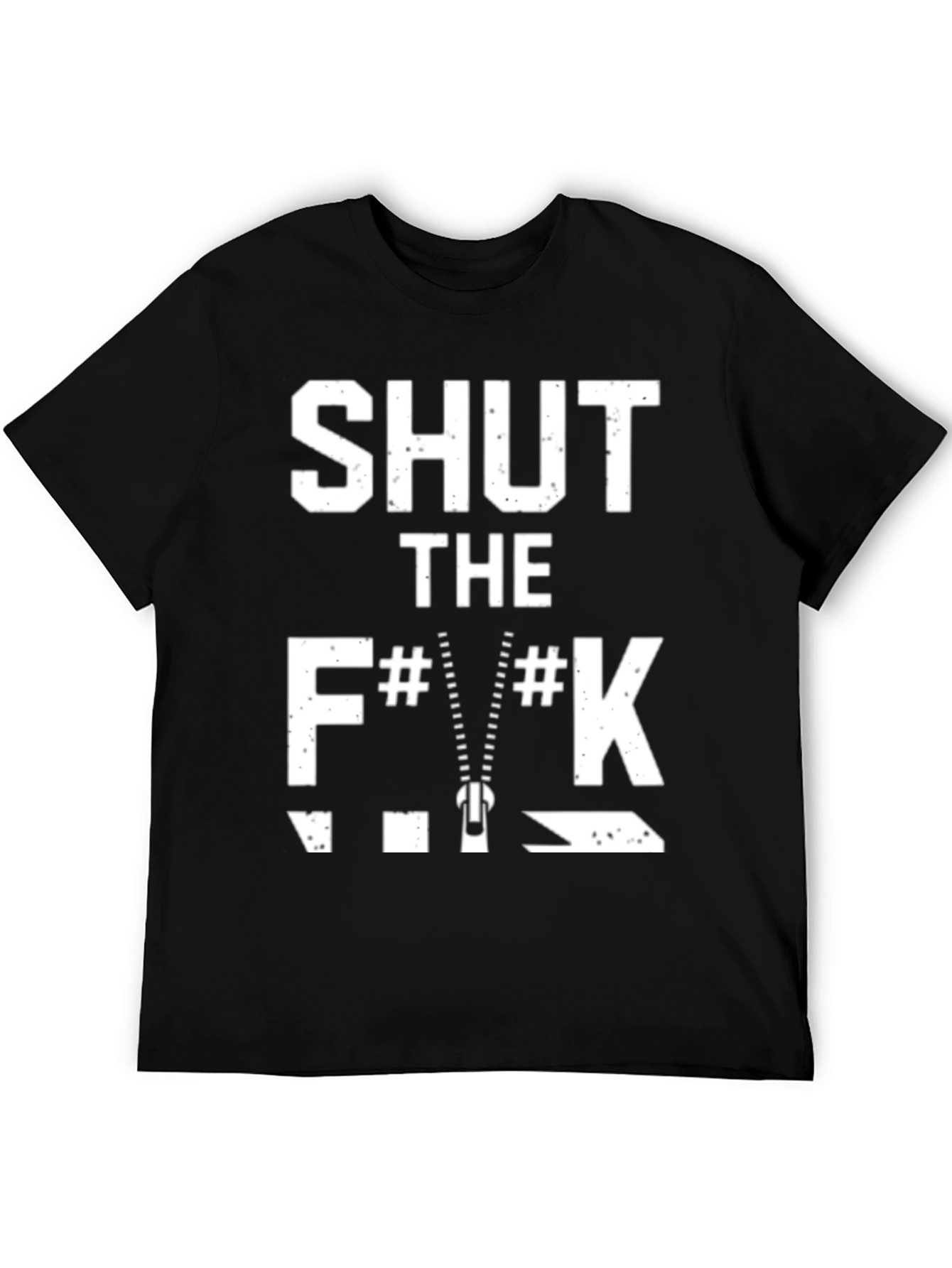 Shut The F**K Zipper Black T-Shirt