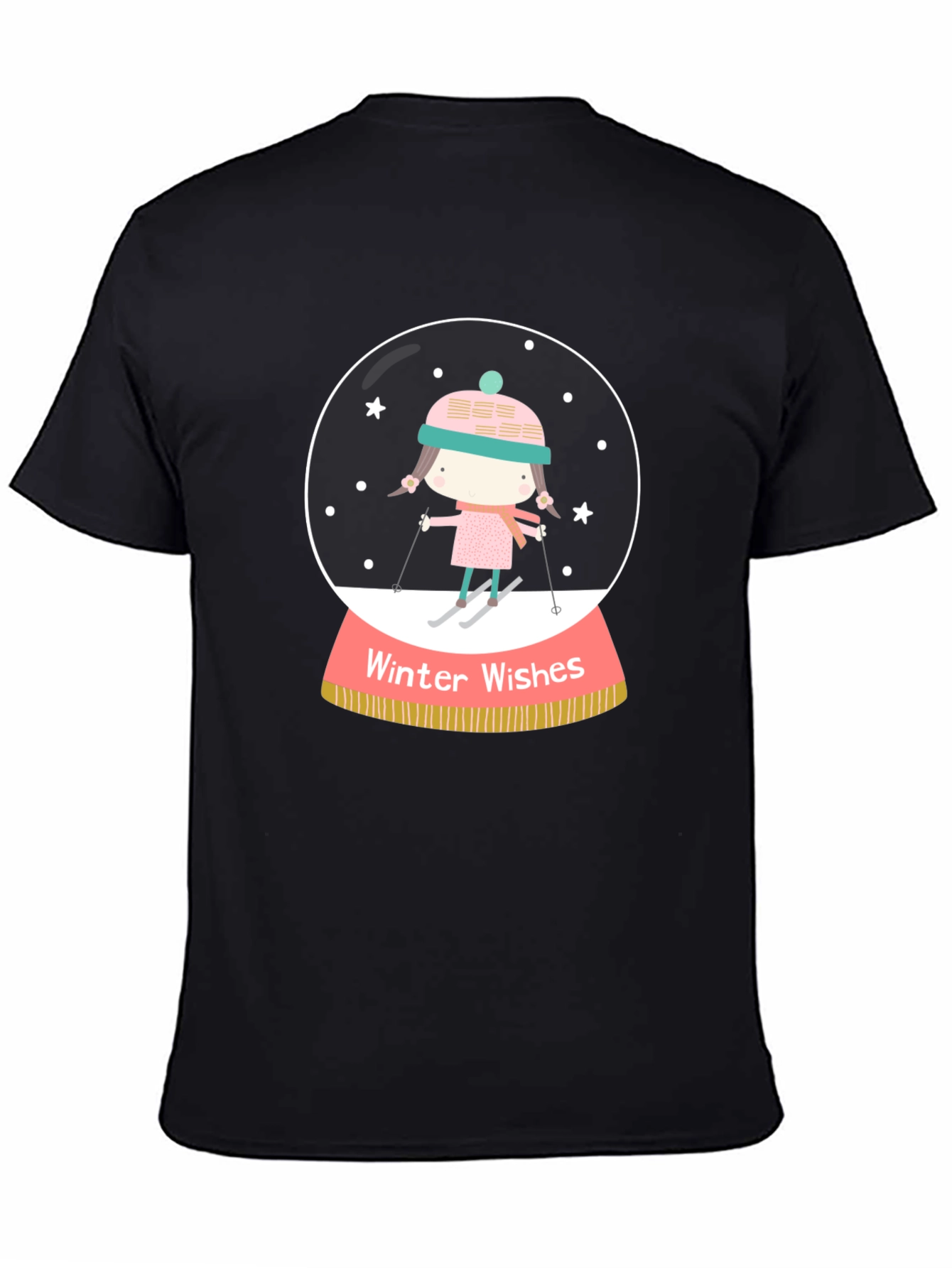 Winter Wishes Graphic Tee - Holiday Snow Globe Shirt