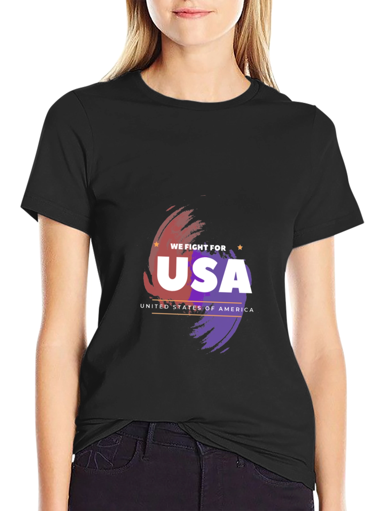 USA Pride Graphic Tee - Patriotic Black T-Shirt