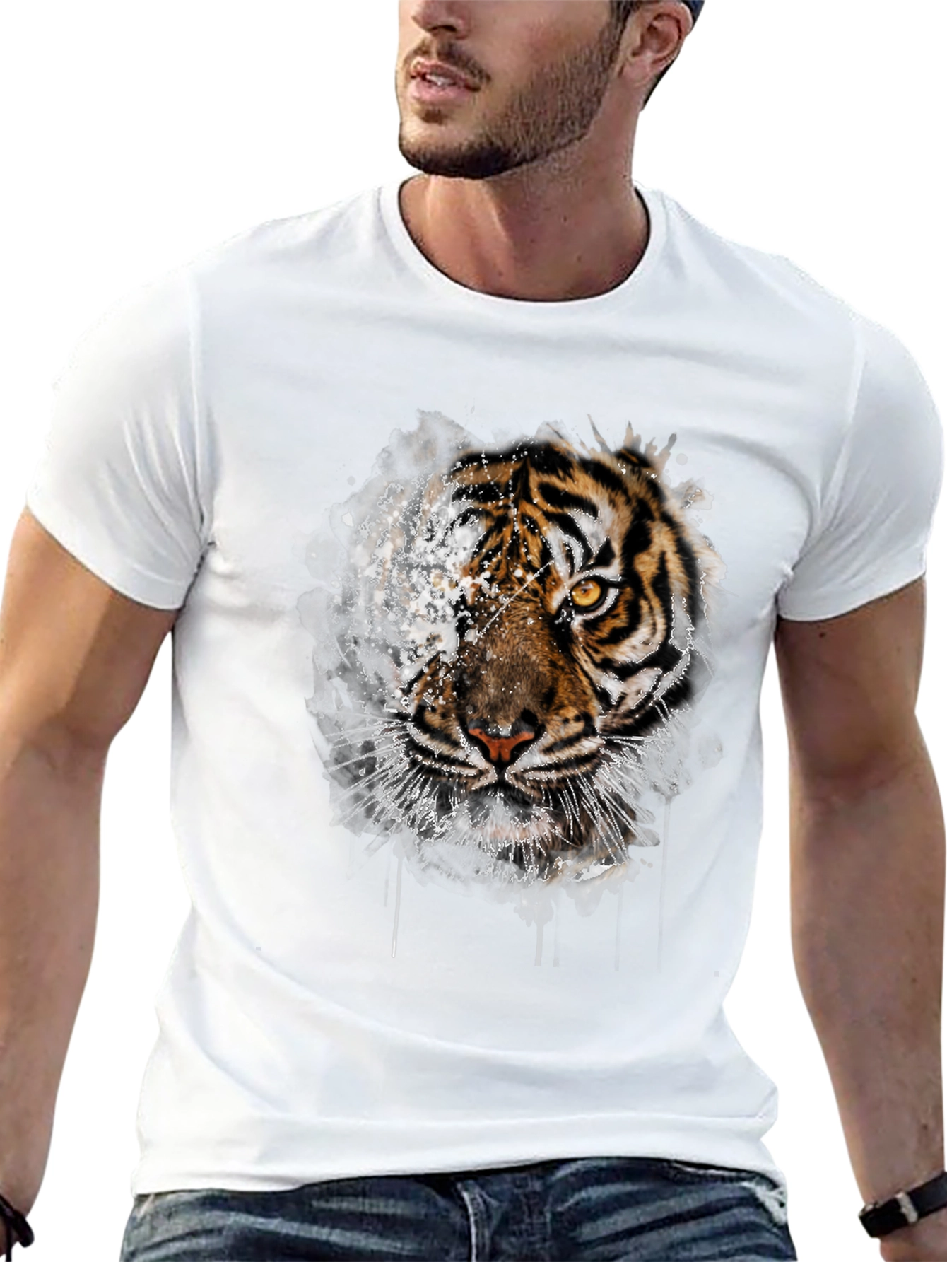 Tiger Graphic Tee - Unique Animal Print T-Shirt