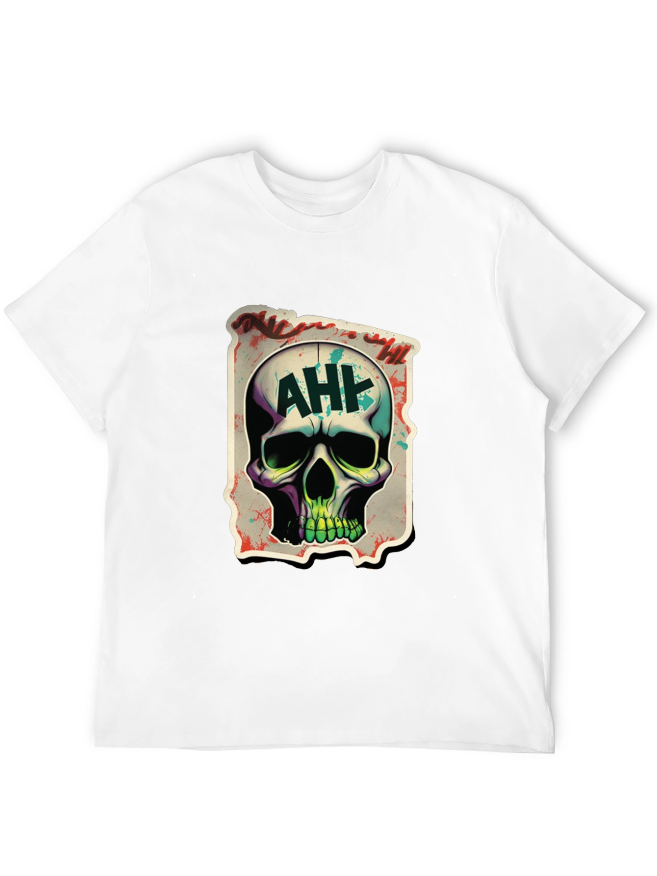 Edgy AH! Skull Graphic Tee