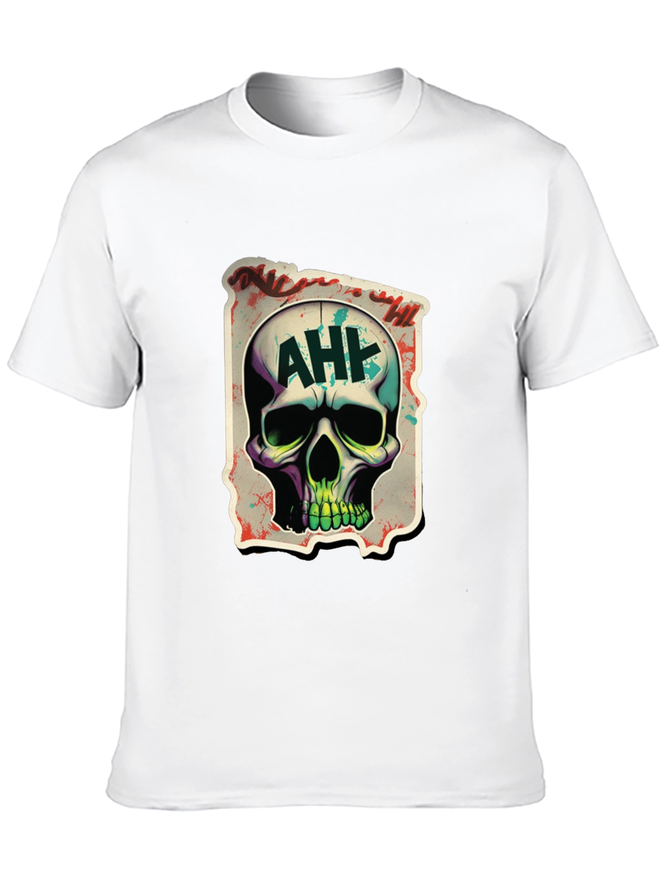 Edgy AH! Skull Graphic Tee