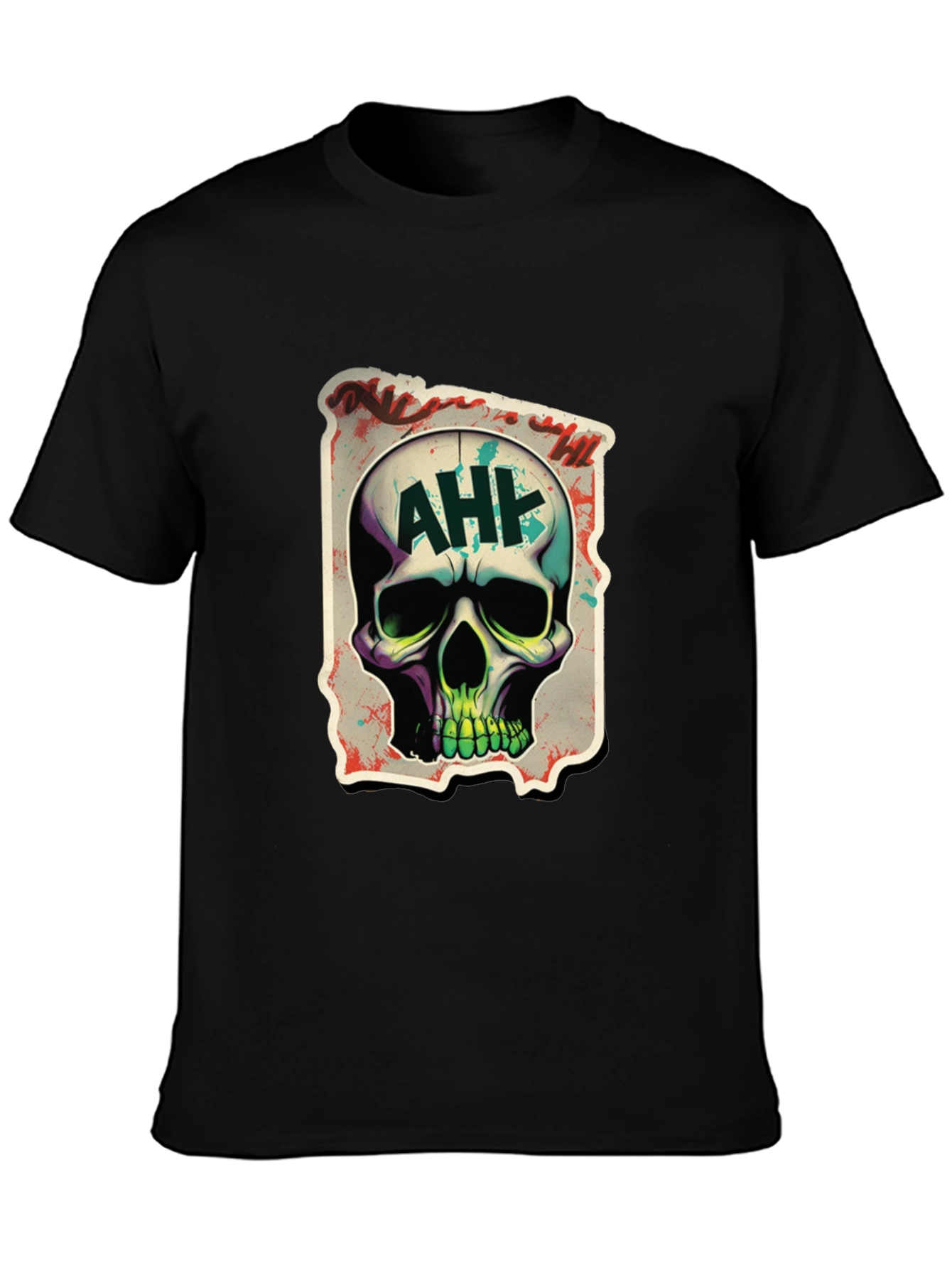 Edgy AH! Skull Graphic Tee