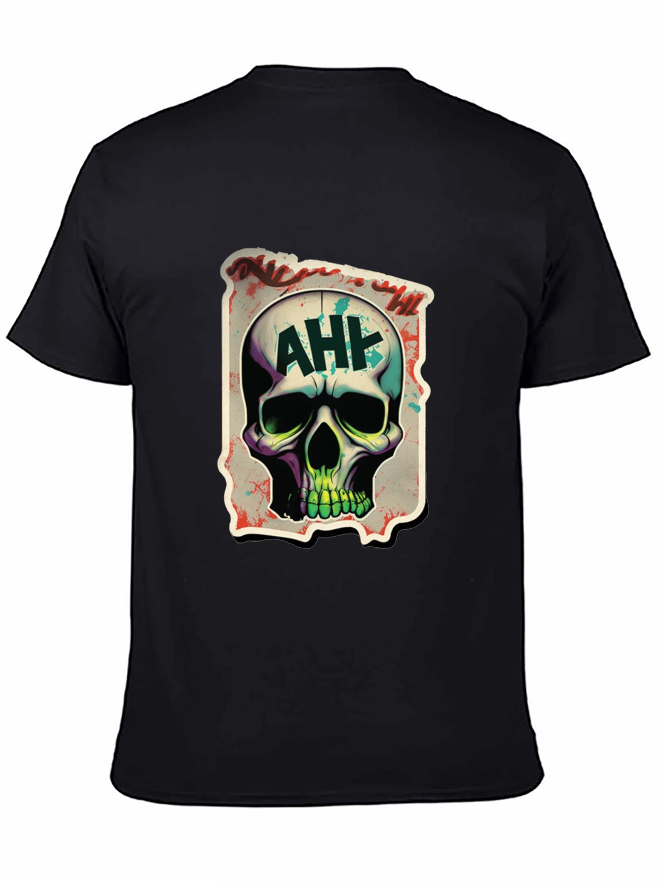 Edgy AH! Skull Graphic Tee