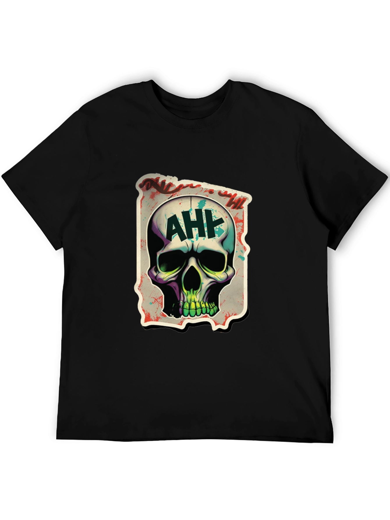 Edgy AH! Skull Graphic Tee