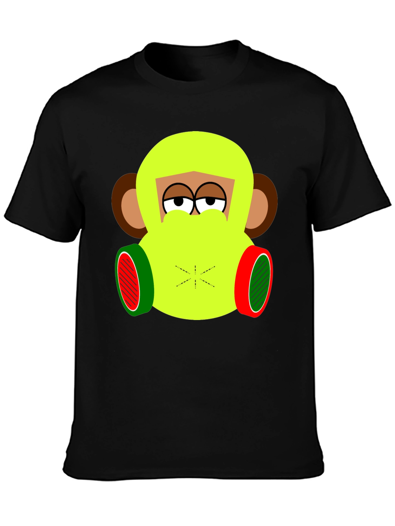 Funky Monkey Graphic Tee - Black Cotton Blend