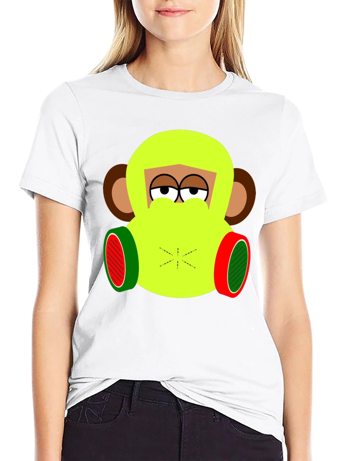 Funky Monkey Graphic Tee - Black Cotton Blend