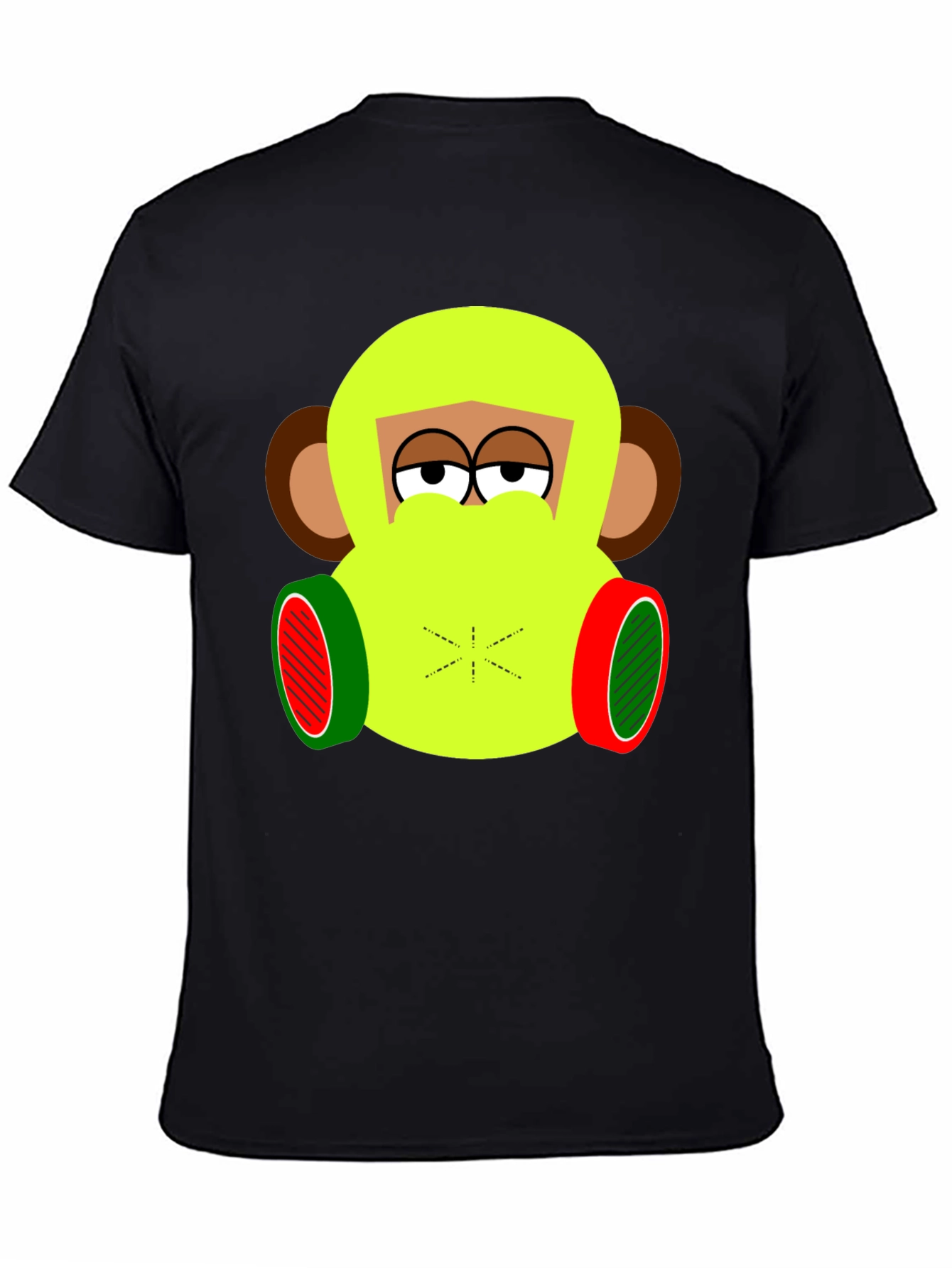 Funky Monkey Graphic Tee - Black Cotton Blend