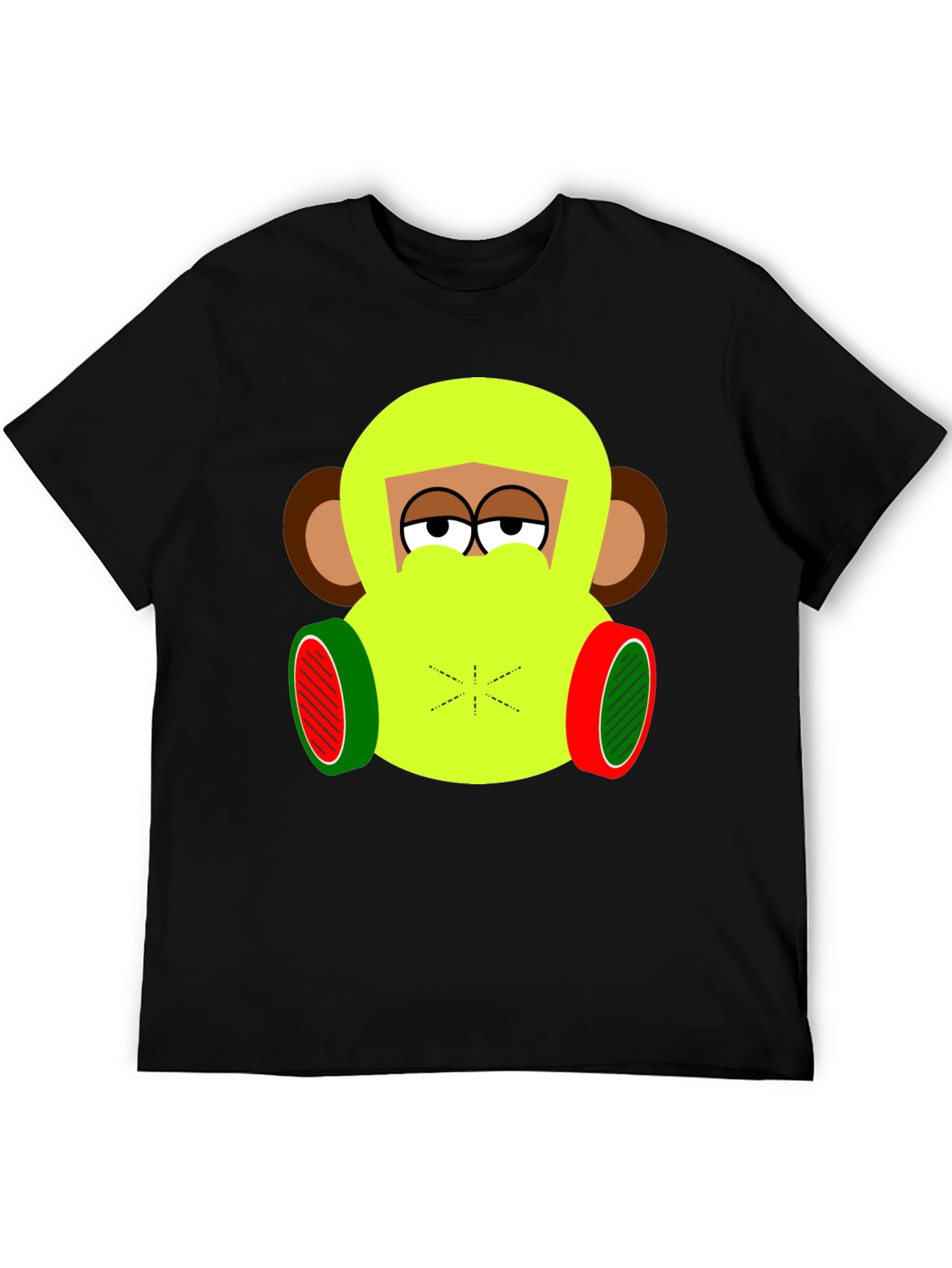 Funky Monkey Graphic Tee - Black Cotton Blend