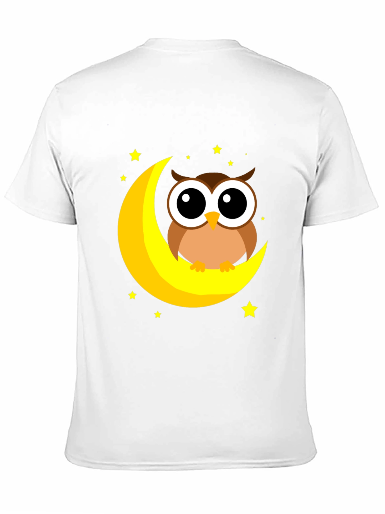 Cute Owl on Moon Graphic Tee