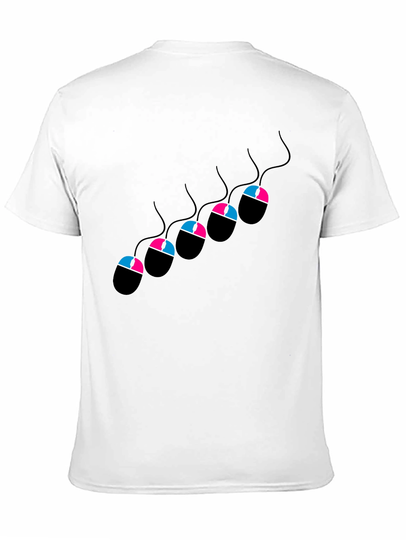Funny Gamer Mouse Black T-Shirt