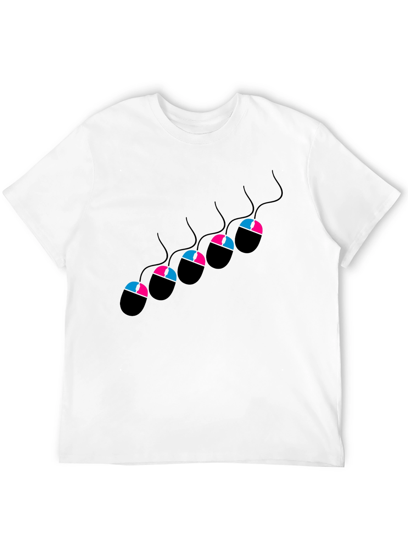 Funny Gamer Mouse Black T-Shirt