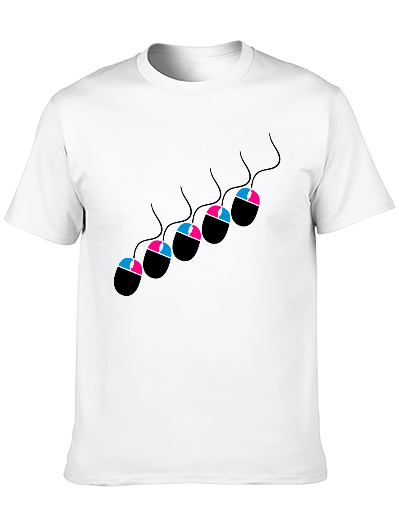 Funny Gamer Mouse Black T-Shirt