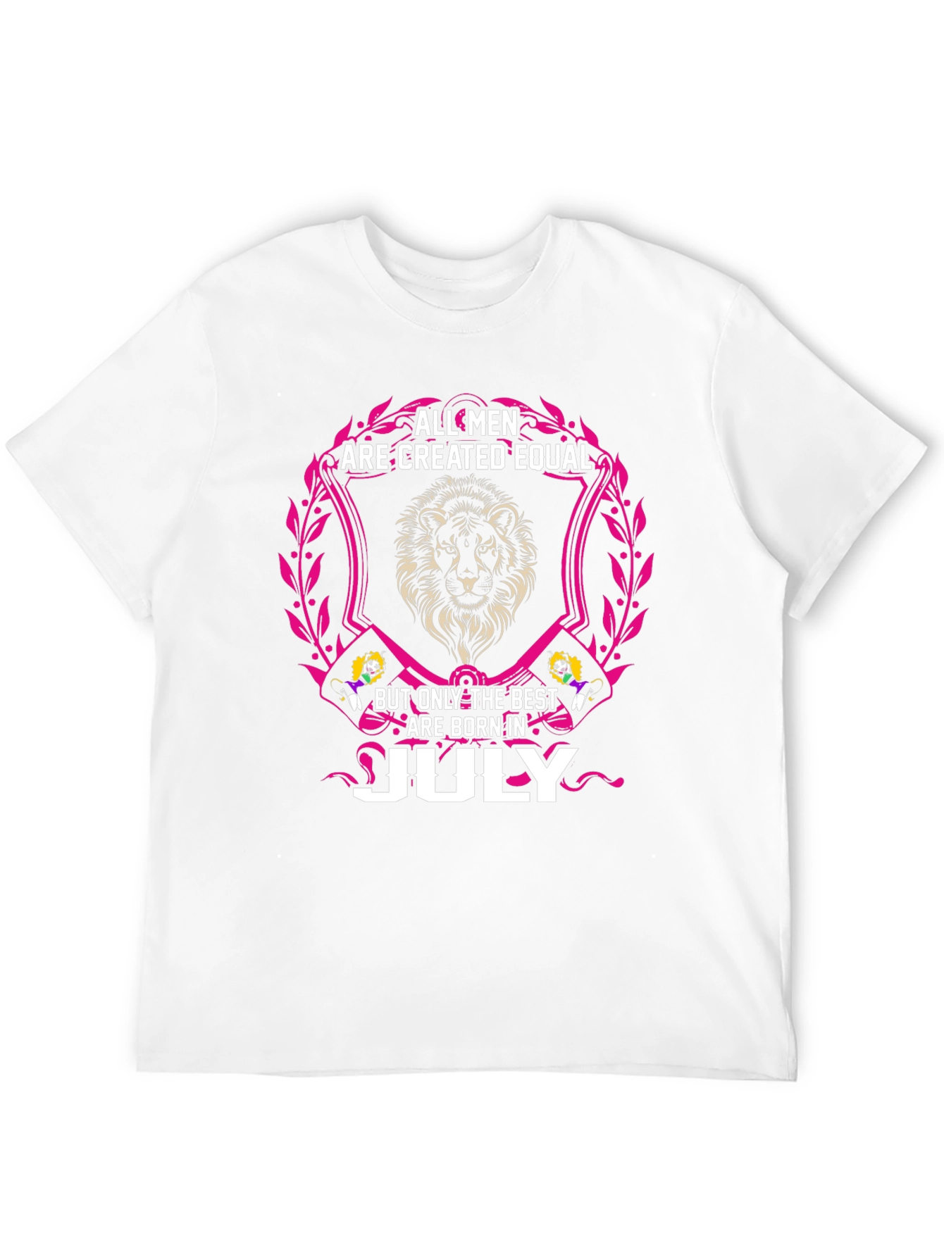 July Birthday Lion Mens T-Shirt