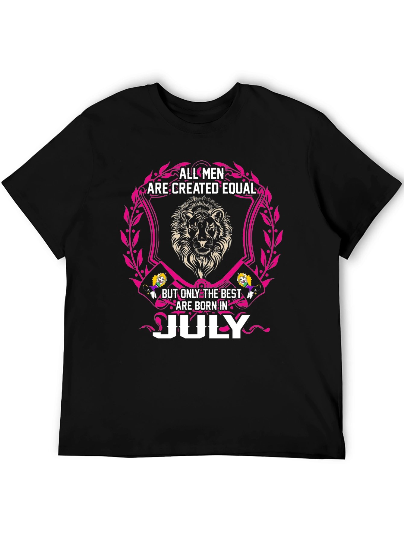 July Birthday Lion Mens T-Shirt