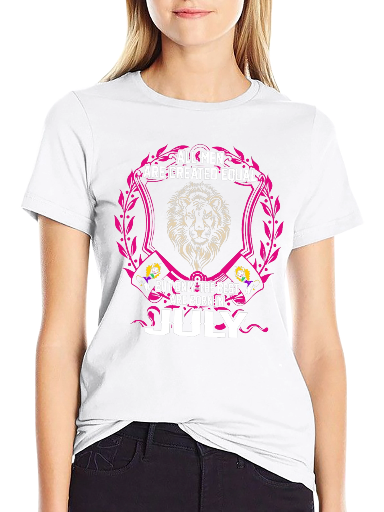July Birthday Lion Mens T-Shirt