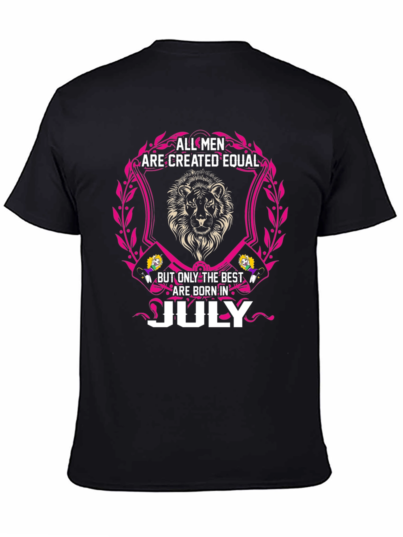 July Birthday Lion Mens T-Shirt