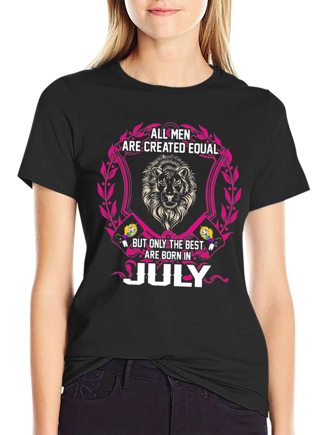 July Birthday Lion Mens T-Shirt