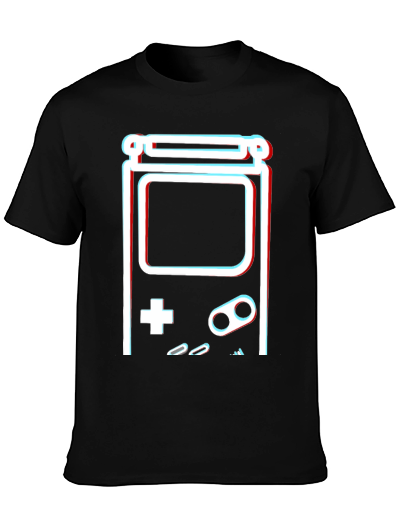 Retro Game Console Graphic T-Shirt - Black