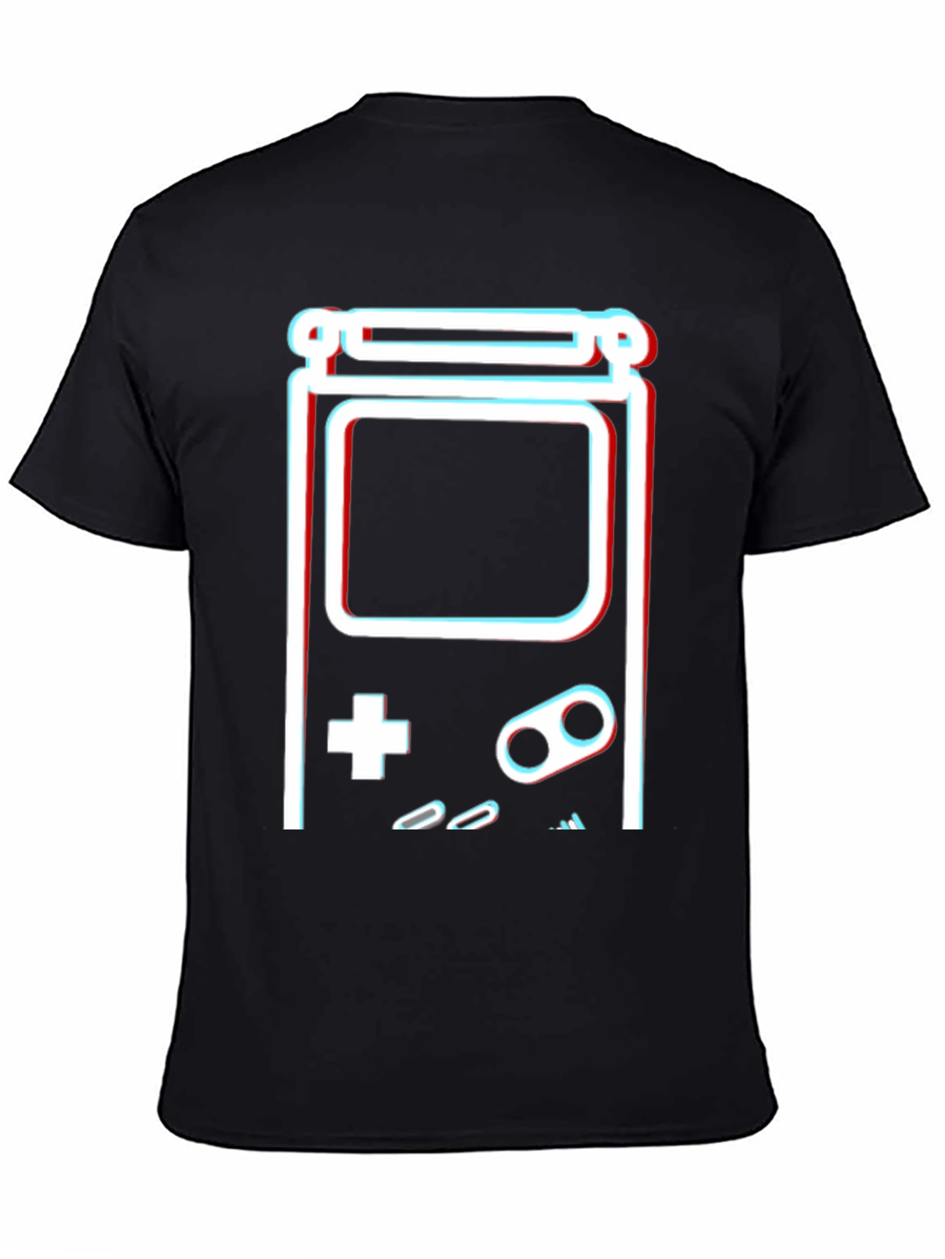 Retro Game Console Graphic T-Shirt - Black