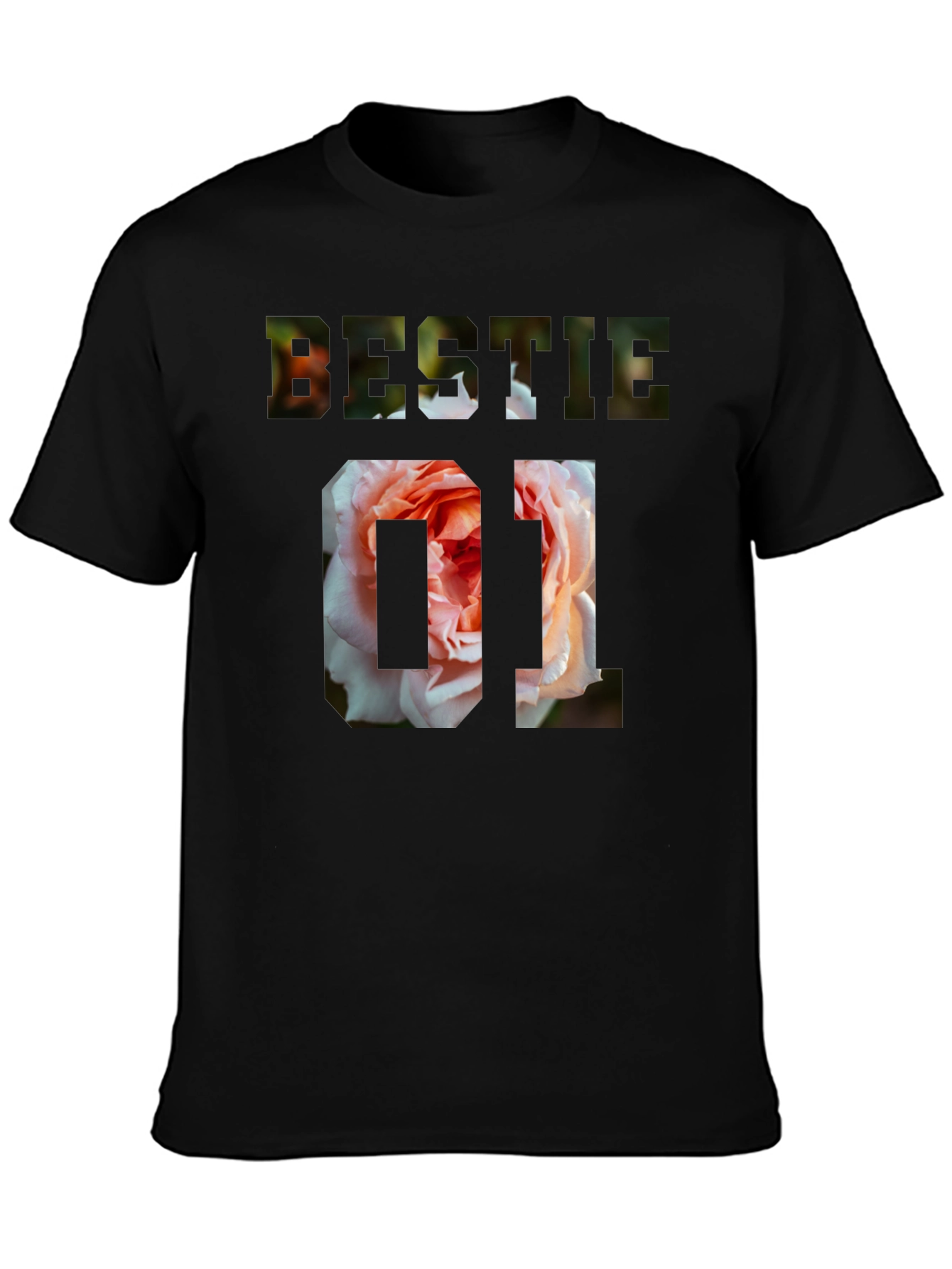Bestie 01 Floral Graphic T-Shirt