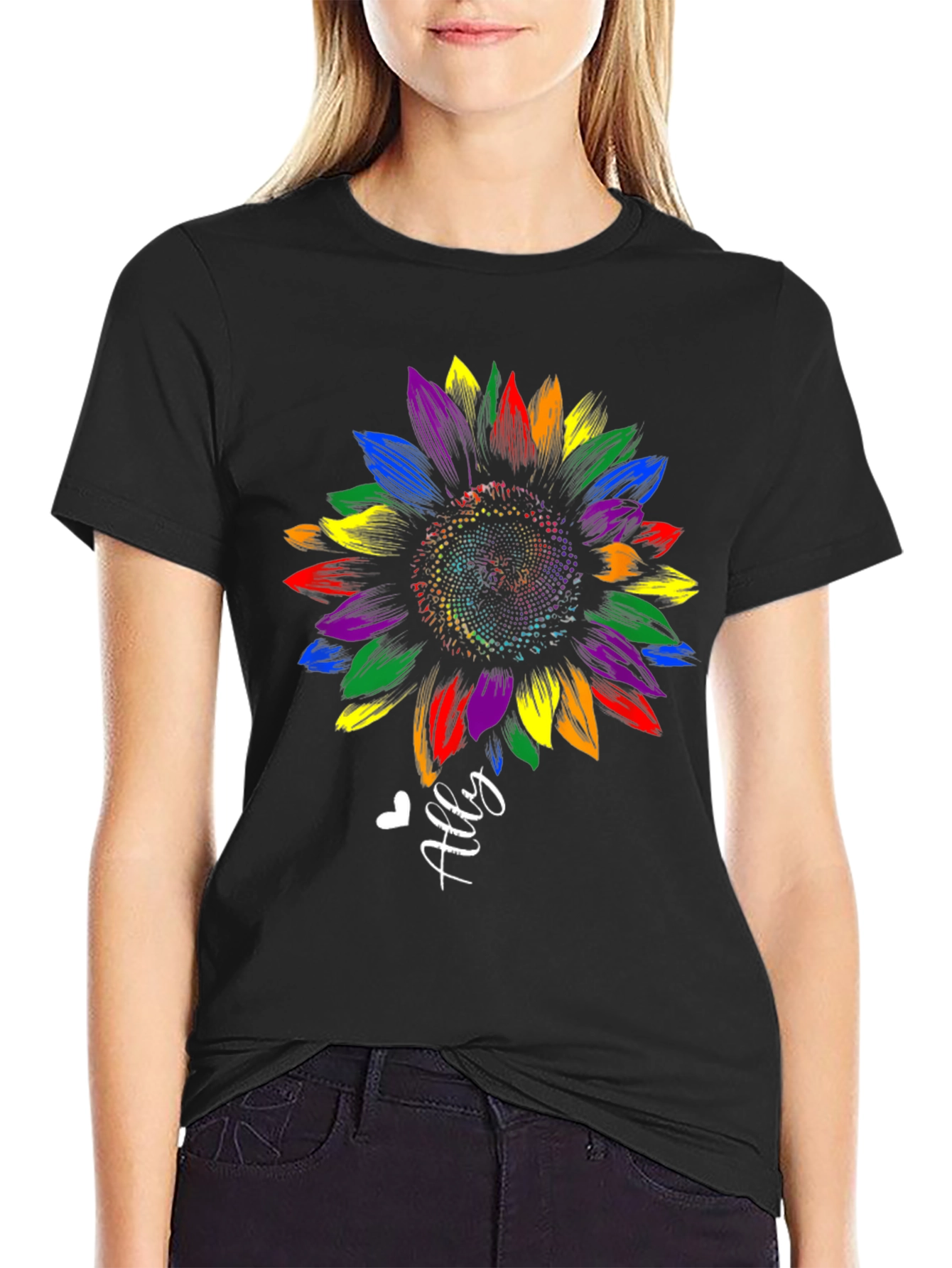 Ally Sunflower LGBT Pride T-Shirt